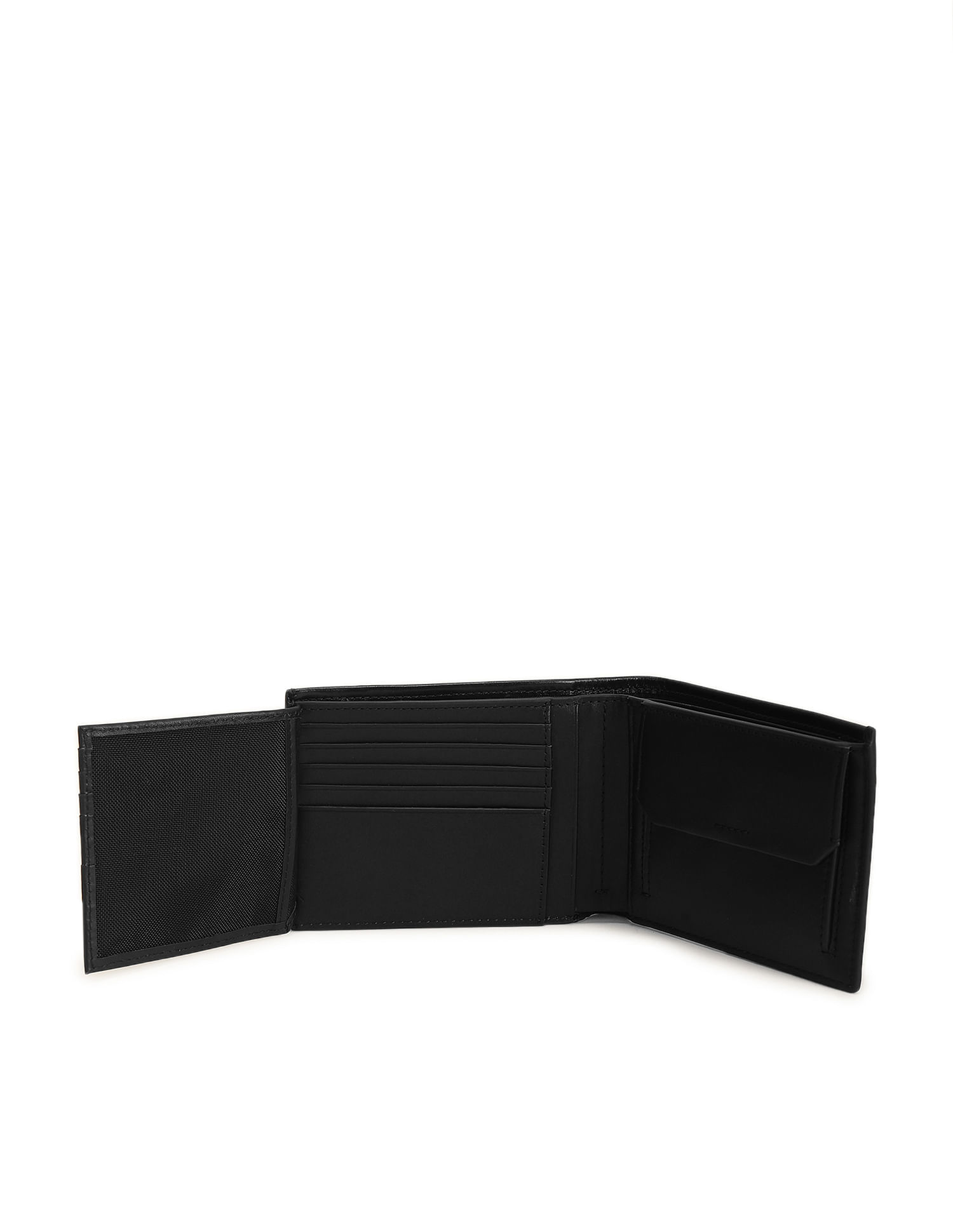 Calvin Klein Solid Leather Trifold Wallet