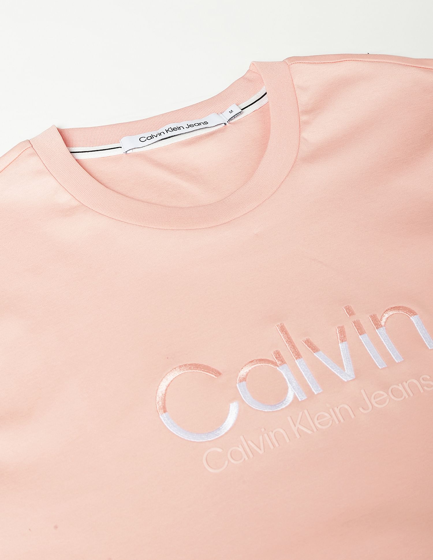 Calvin Klein Embroidered Logo Cotton T-Shirt