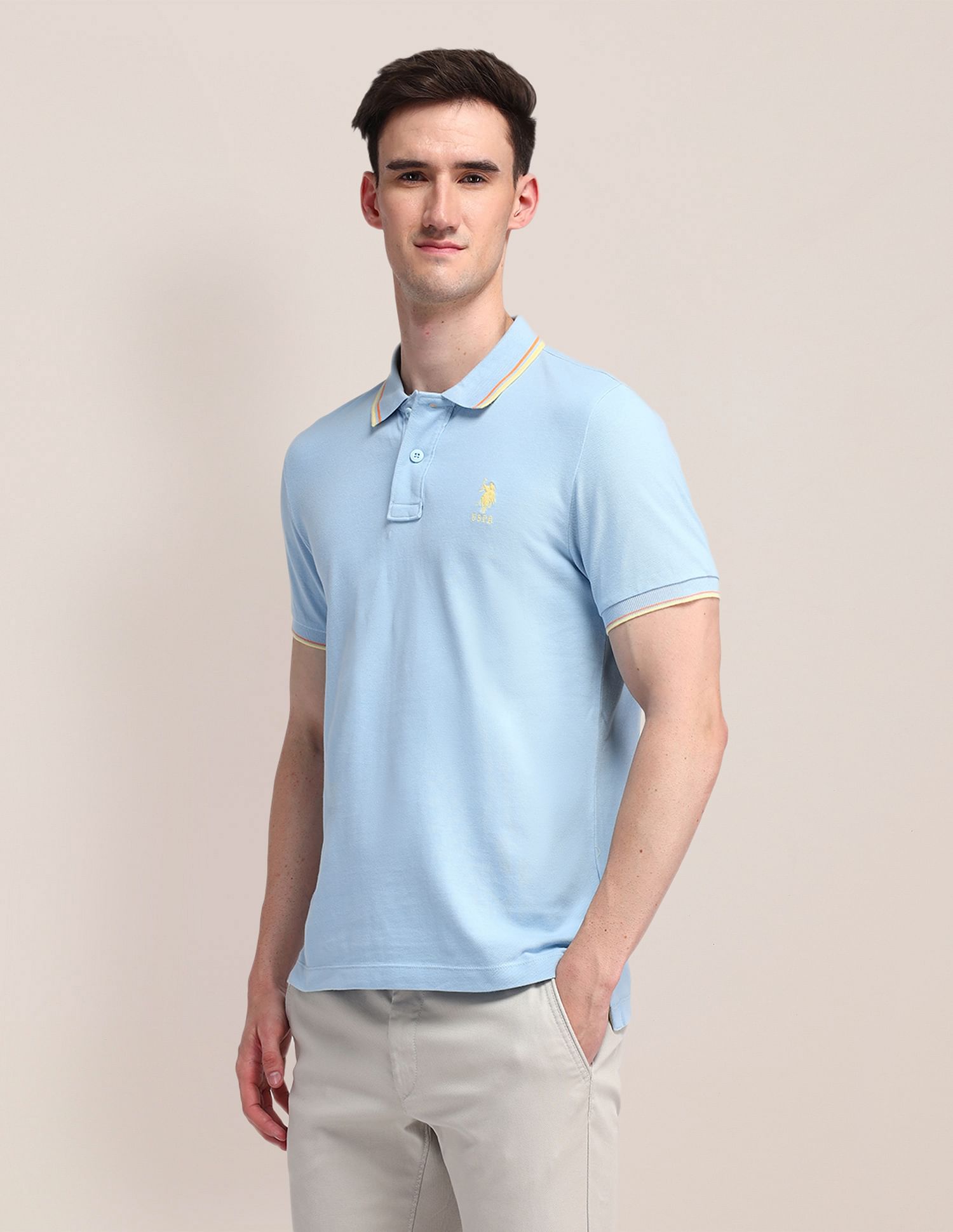 U.S. Polo Assn. Solid Slim Fit Polo Shirt