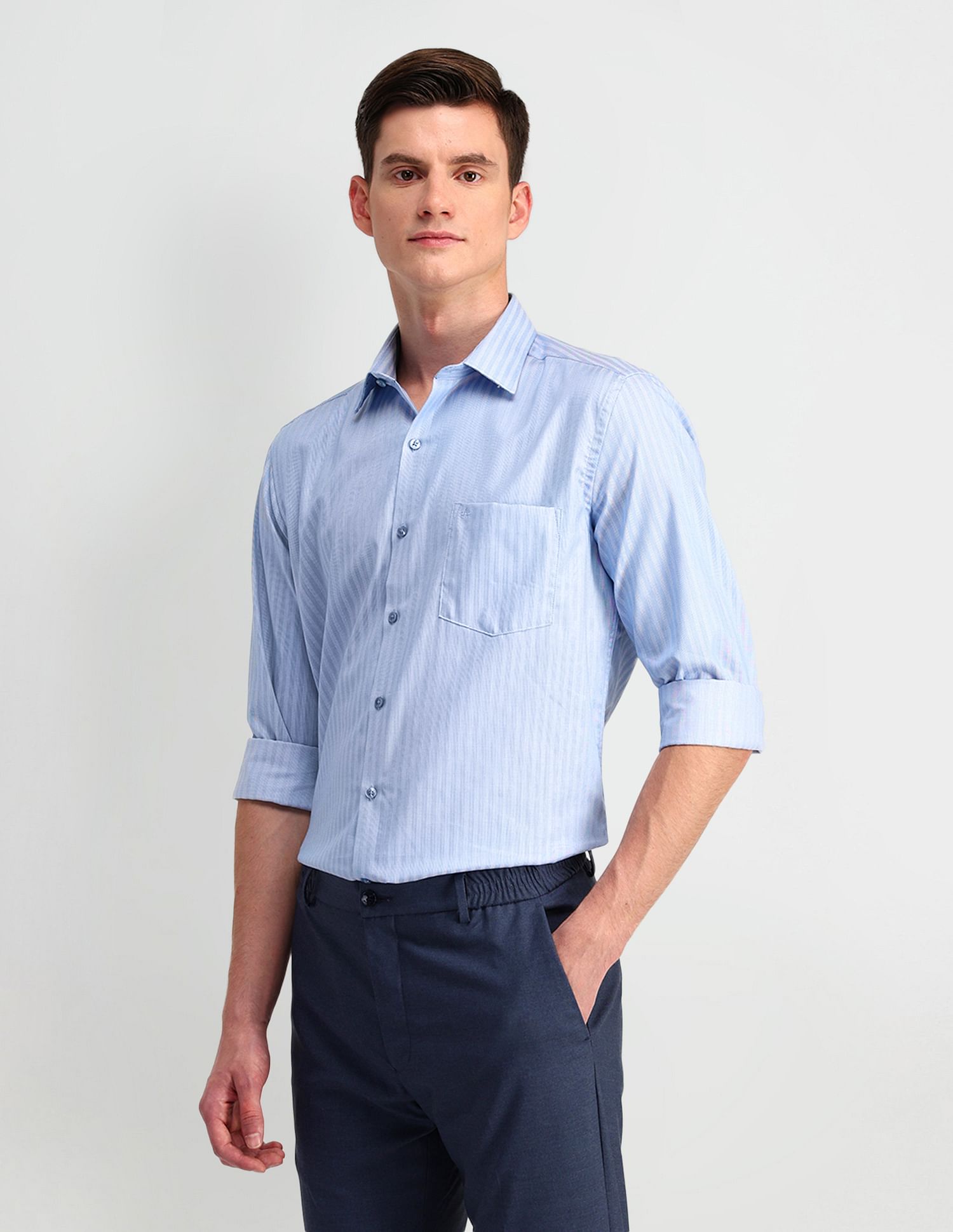 Arrow Manhattan Slim Fit Cotton Shirt