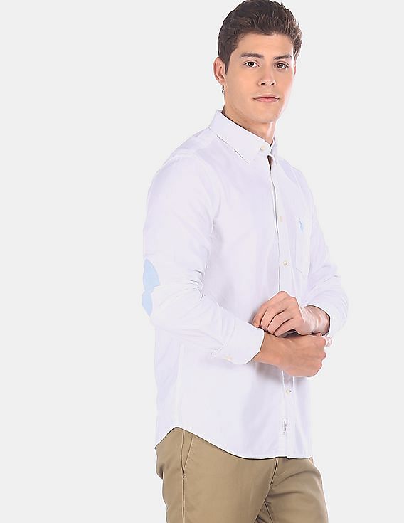 white polo button down men