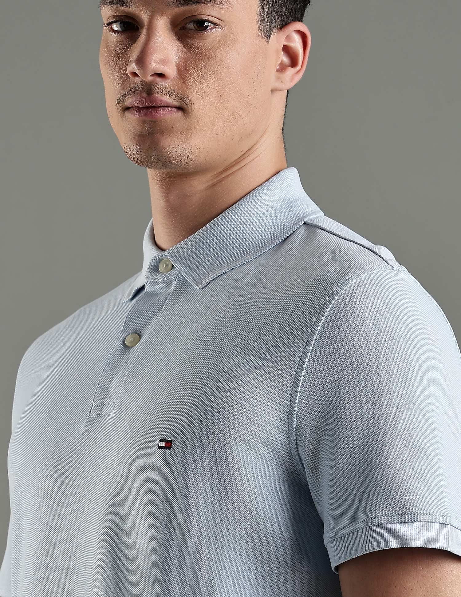 Tommy Hilfiger Solid Regular Fit Cotton Polo T-Shirt