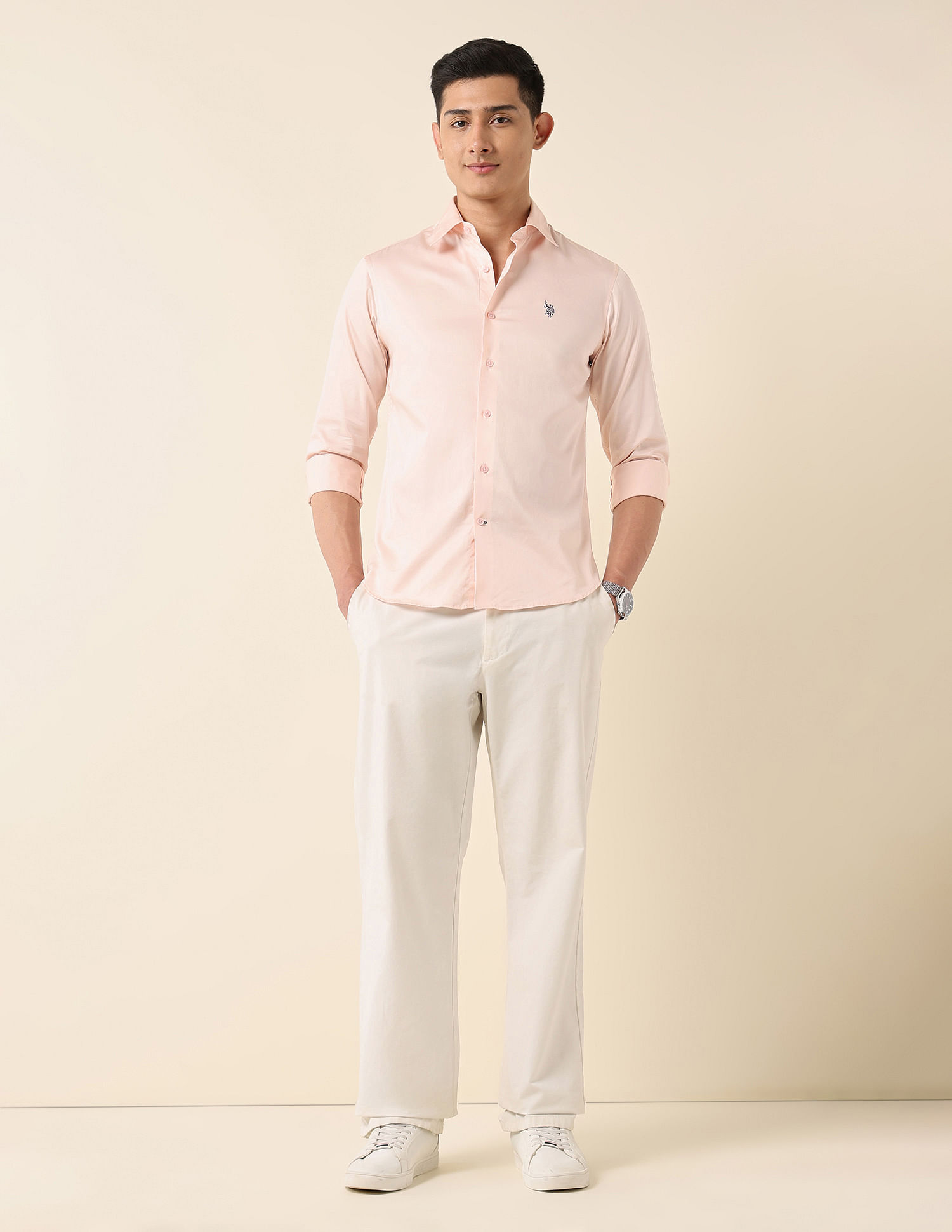 U.S. Polo Assn. Solid Pure Cotton Shirt