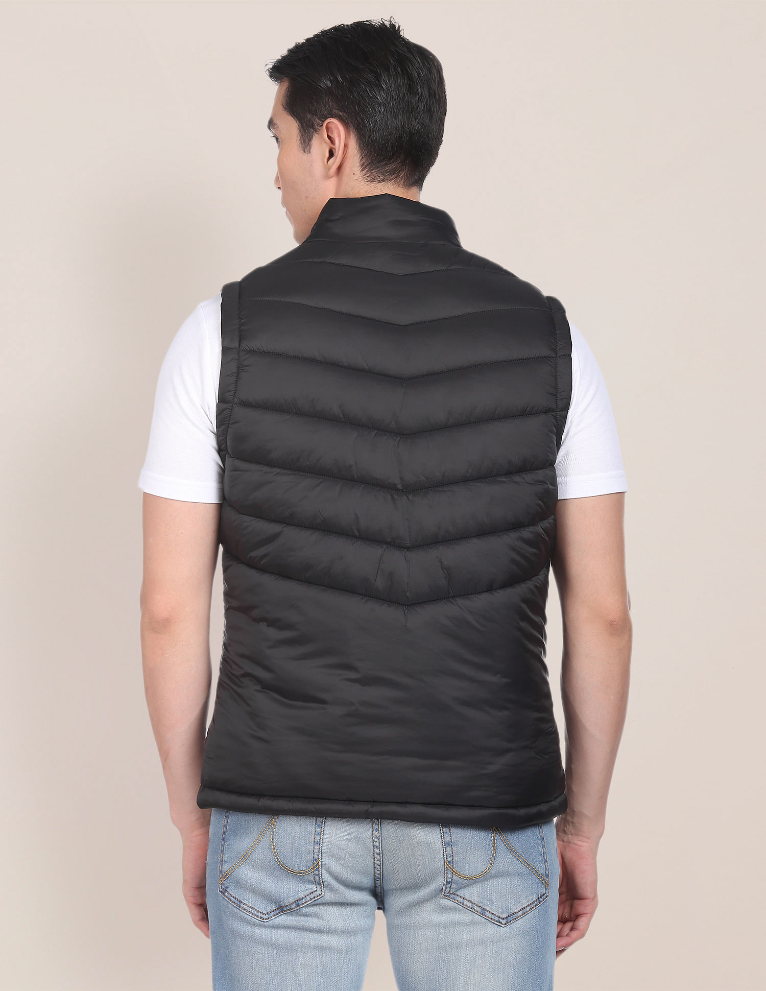 U.S. Polo Assn. High Neck Sleeveless Quilted Jacket