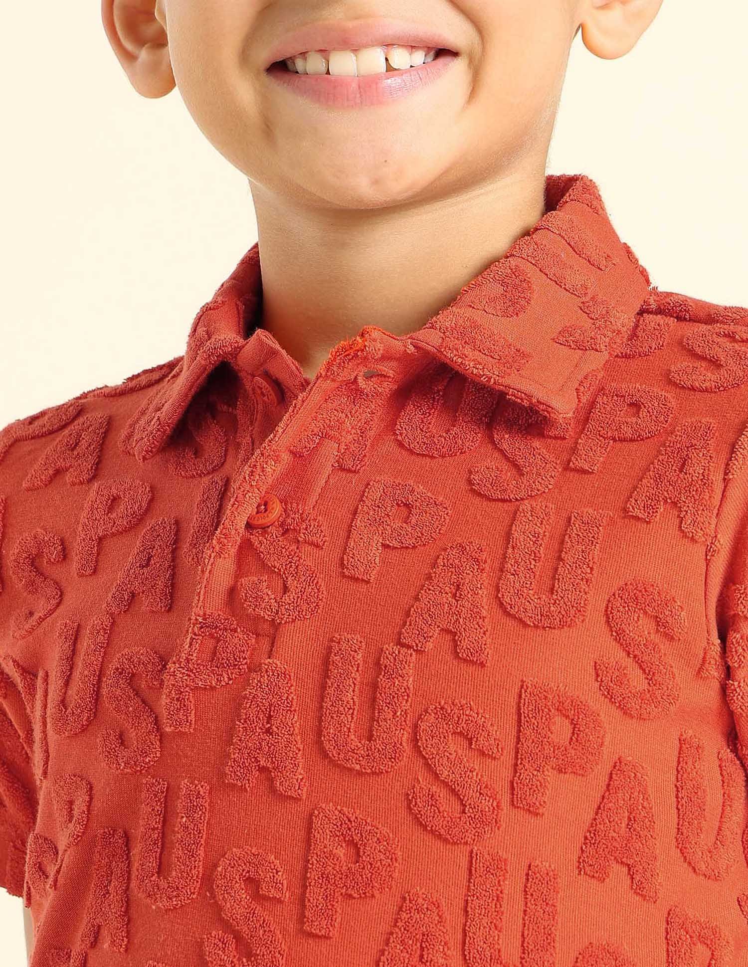 U.S. Polo Assn. Kids Boys Brand Appliqued Regular Fit Polo Shirt