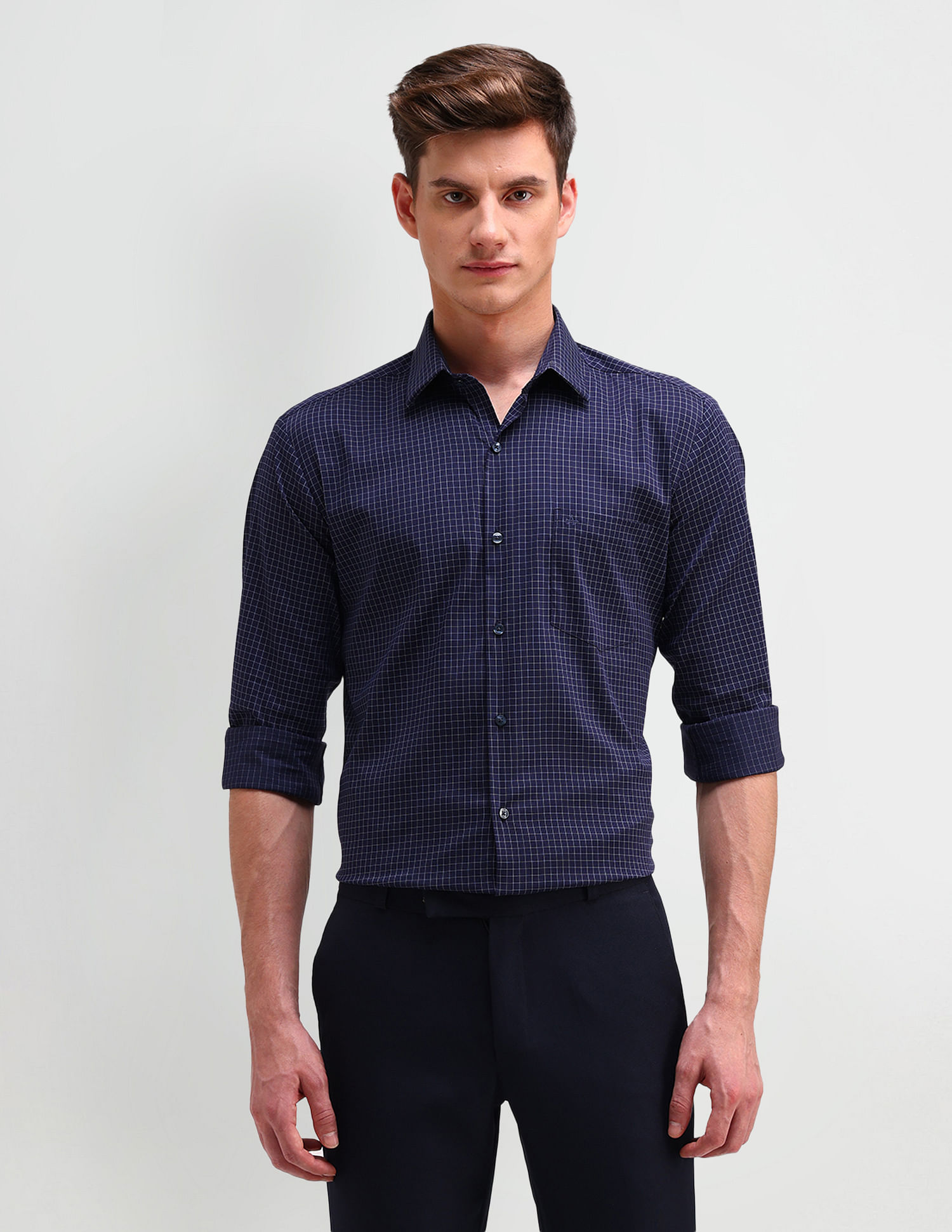 Arrow Slim Fit All-Over Pattern Shirt