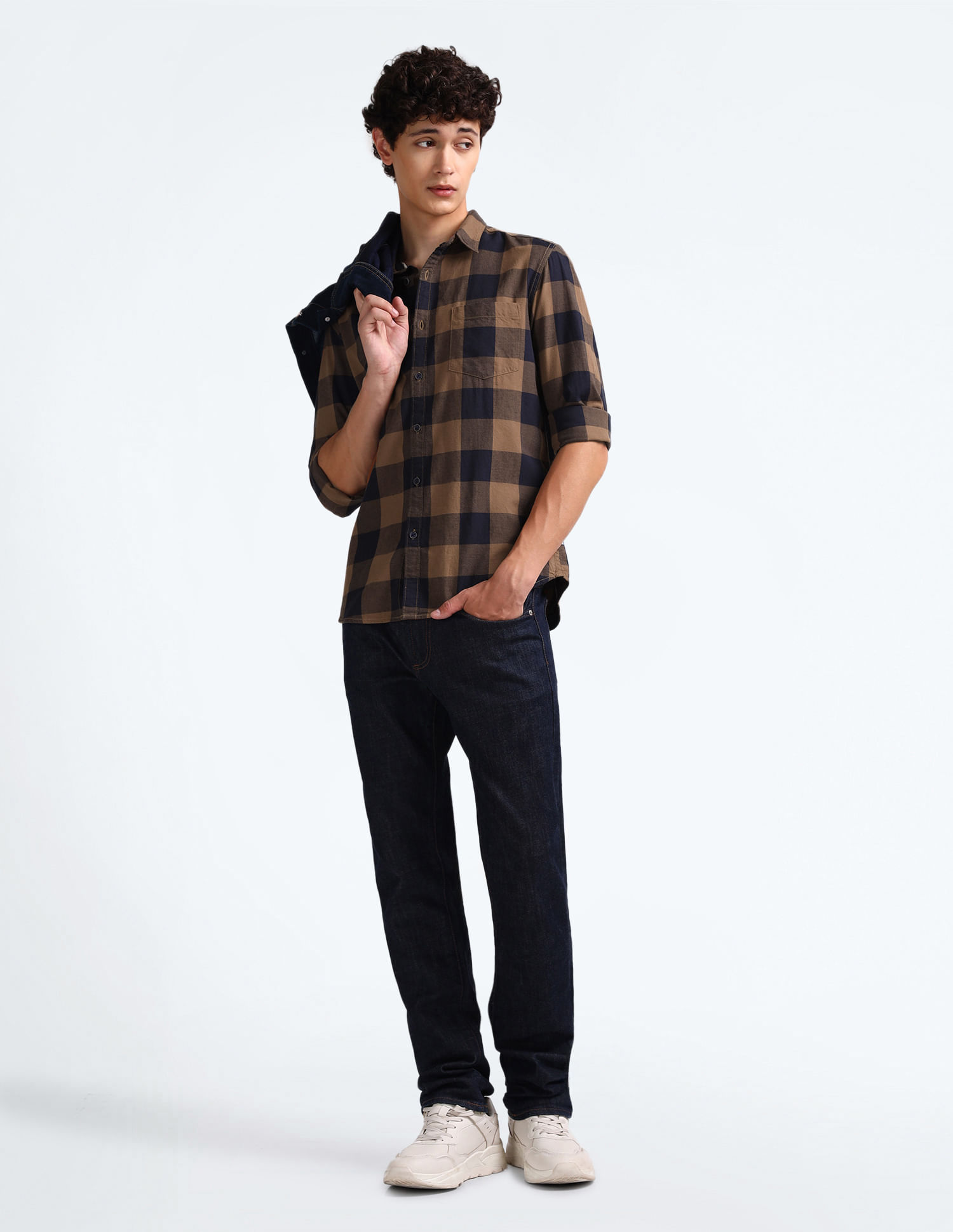 Flying Machine Buffalo Check Cotton Shirt