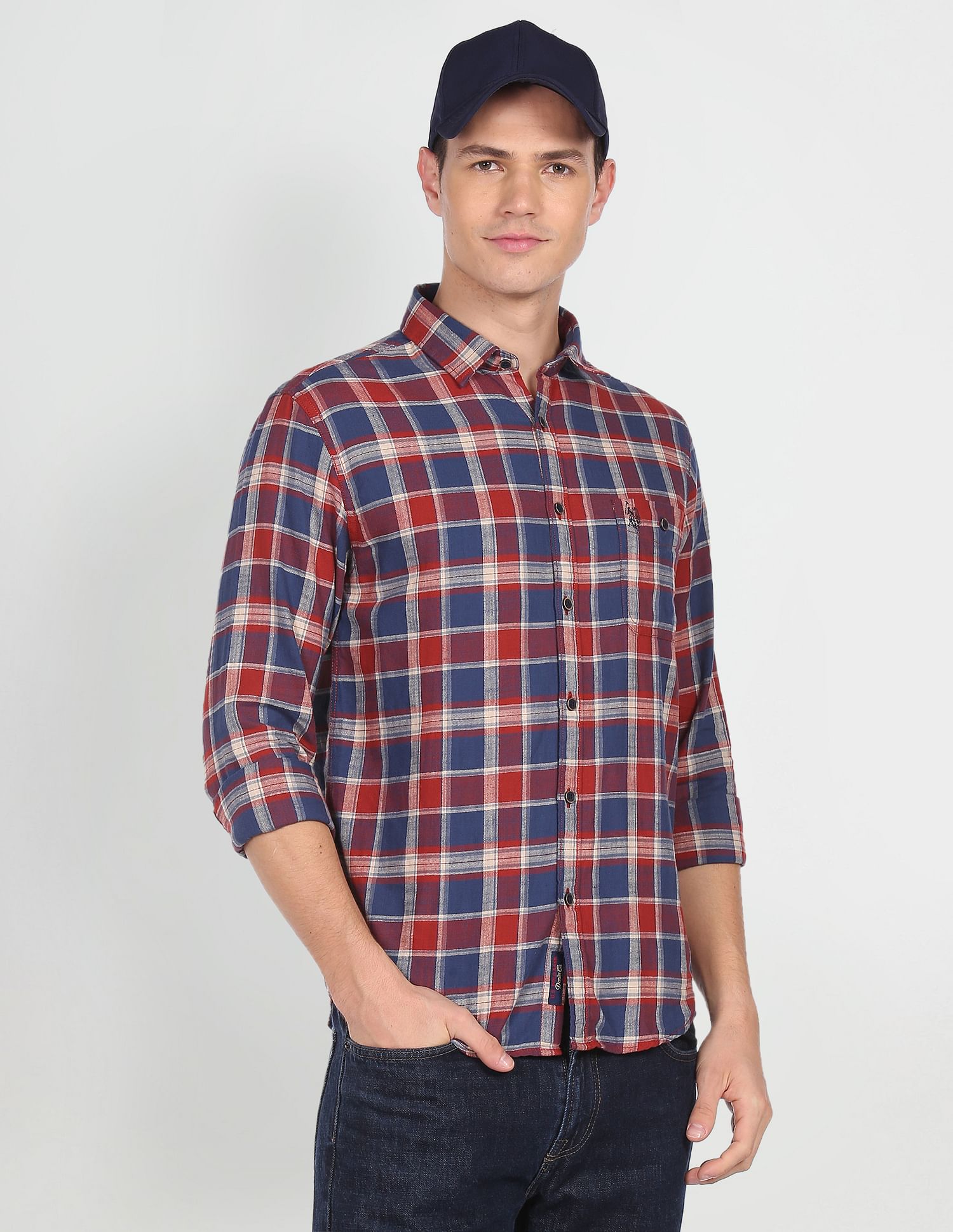 U.S. Polo Assn. Denim Co. Plaid Check Cotton Casual Shirt