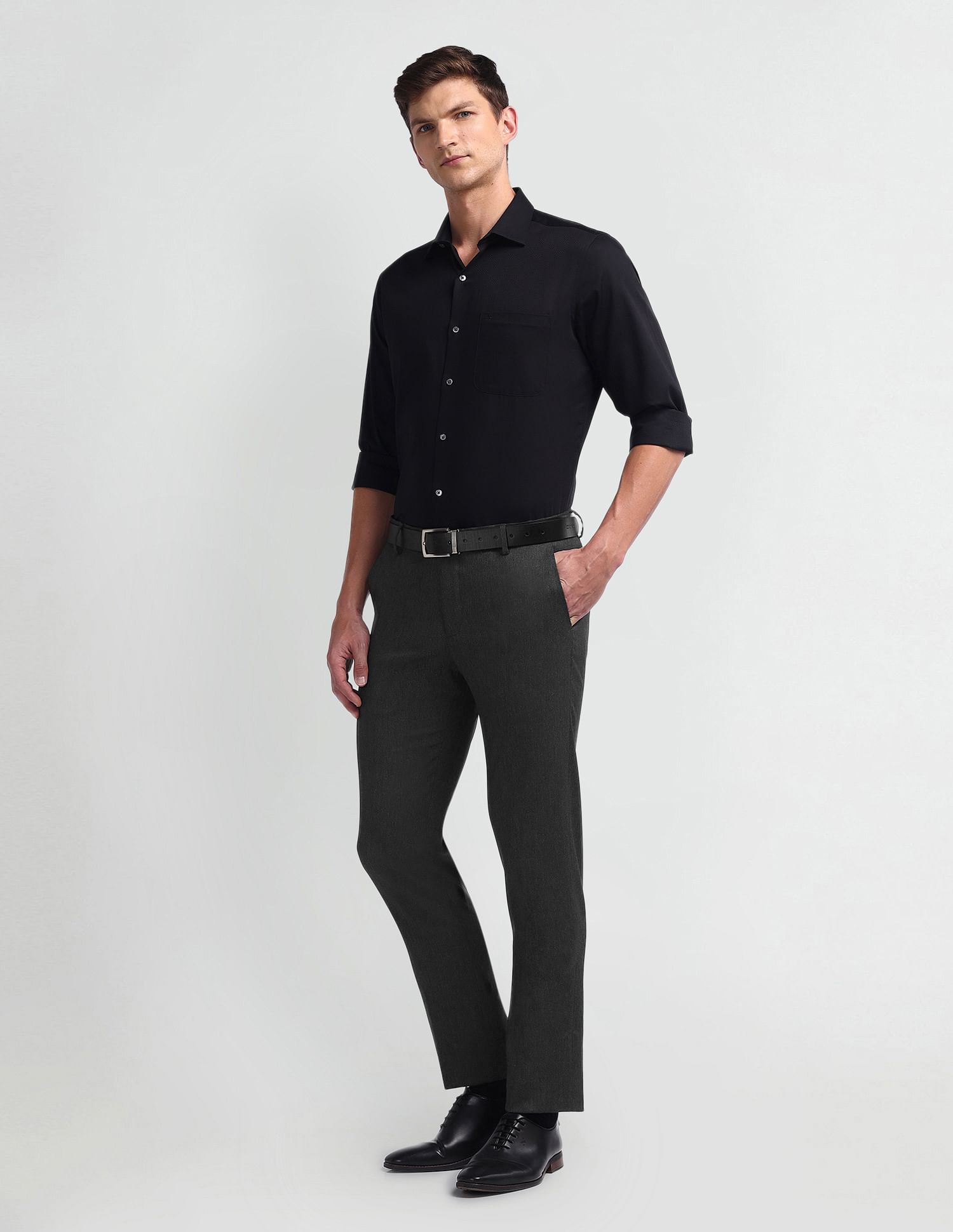 Arrow Geometric Patterned Tapered Fit Trousers