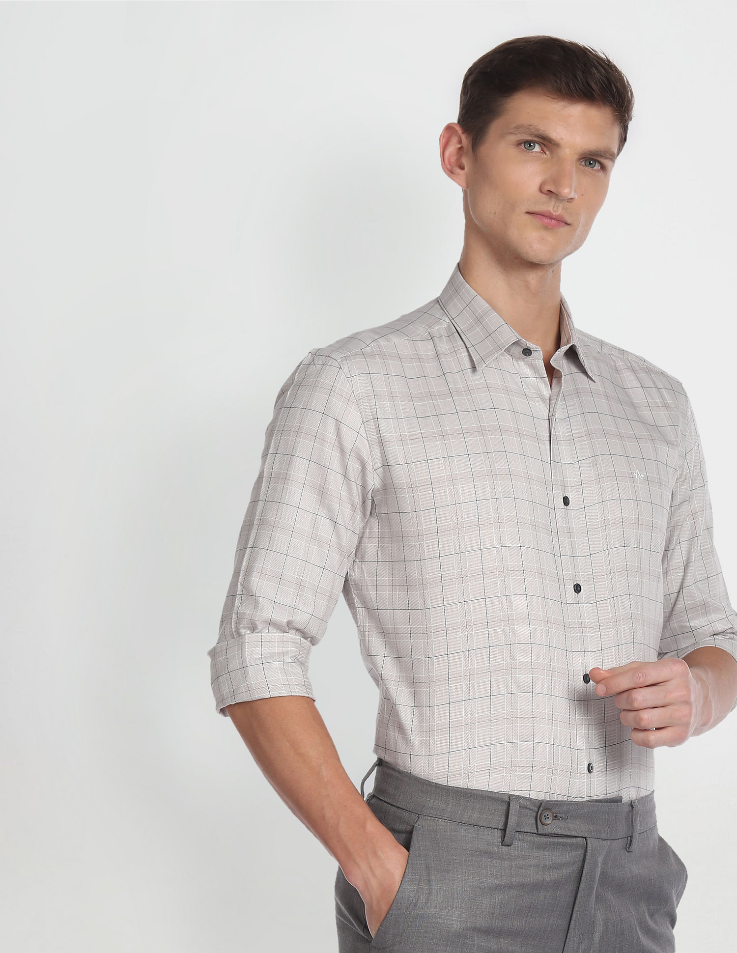 Arrow Newyork Tartan Check Manhattan Slim Fit Shirt