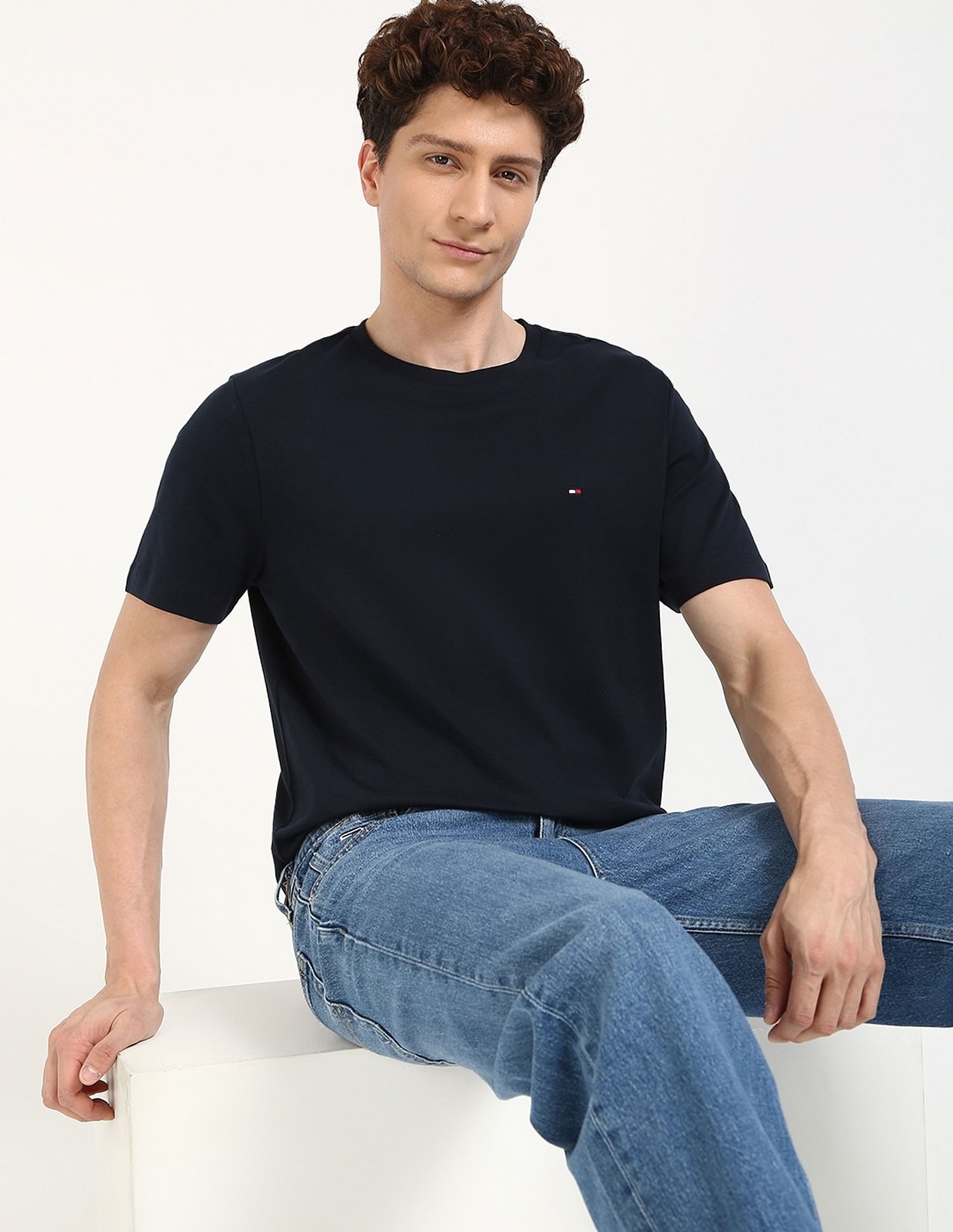 Tommy Hilfiger Solid Regular-Fit Cotton T-Shirt
