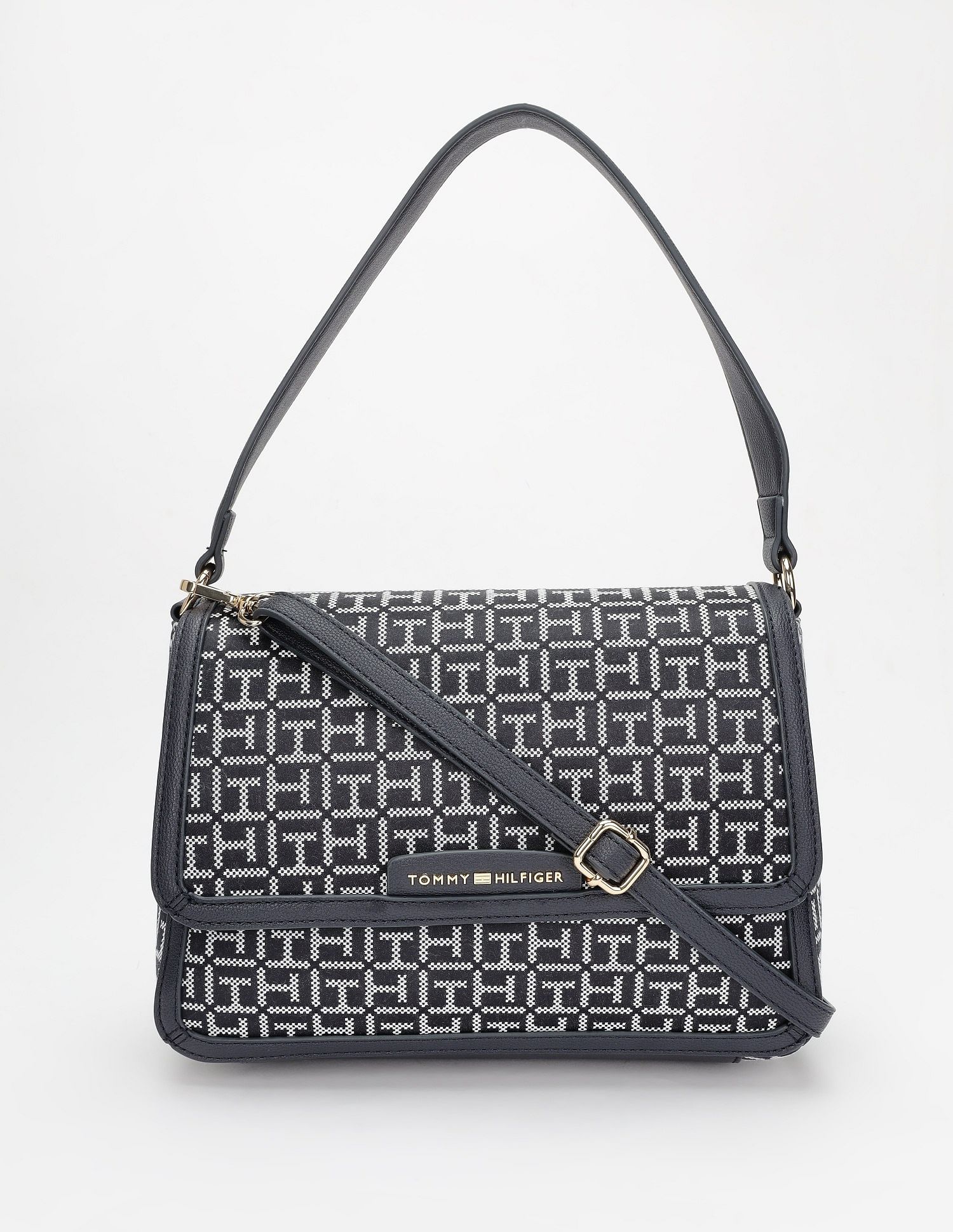 Tommy Hilfiger Logo Blue Polyester Sling Bag