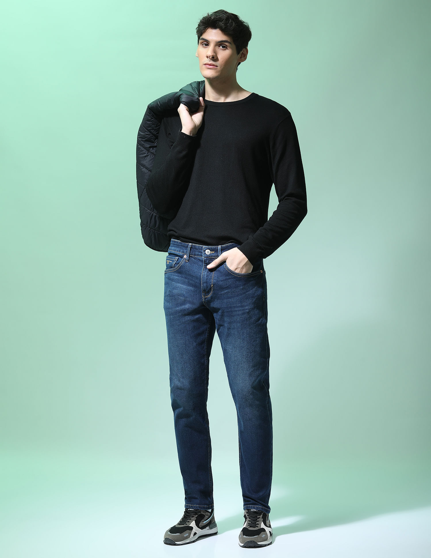 Flying Machine Stone Wash Slim Tapered Jeans