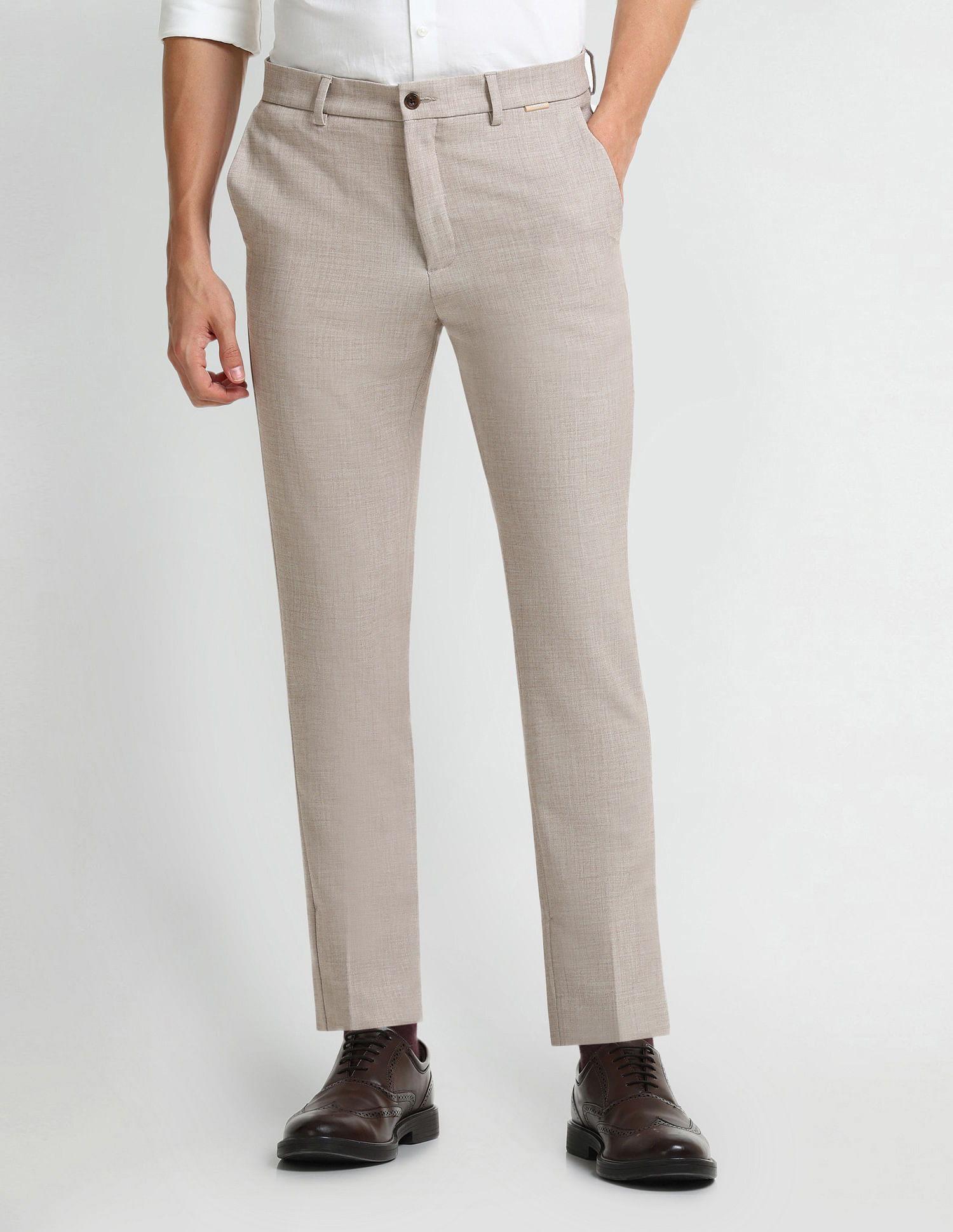 Arrow Newyork Smart Flex Super Slim Fit Trousers