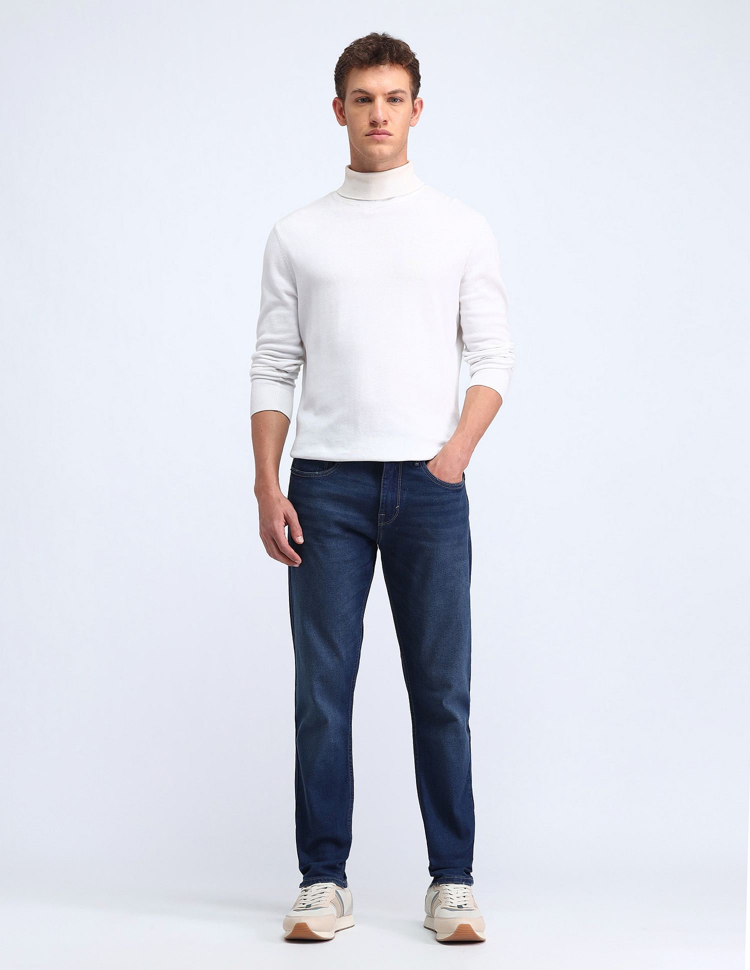 Flying Machine Slash Slim Tapered Jeans