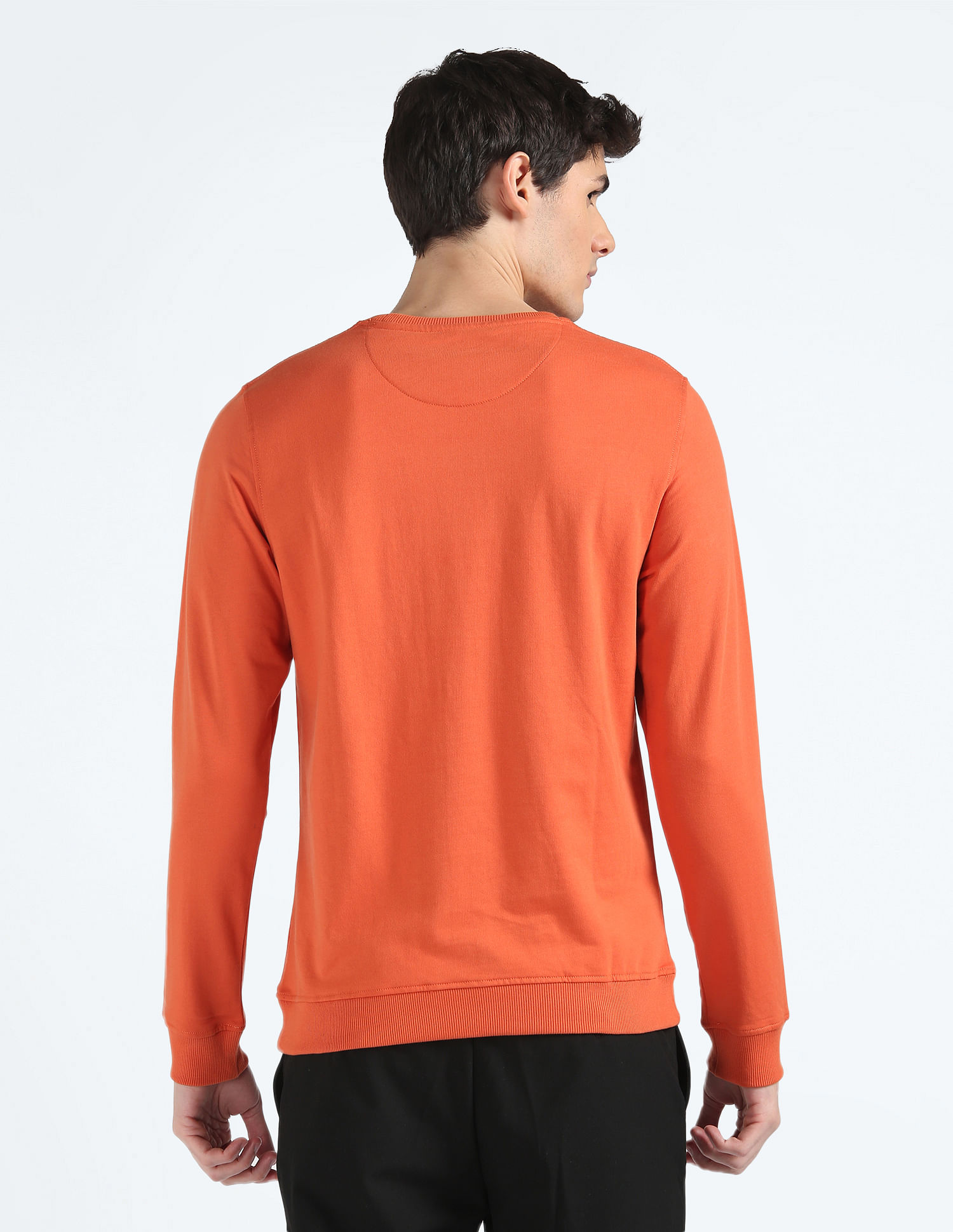 Flying Machine Crew Neck Typographic Print Sweatshirt