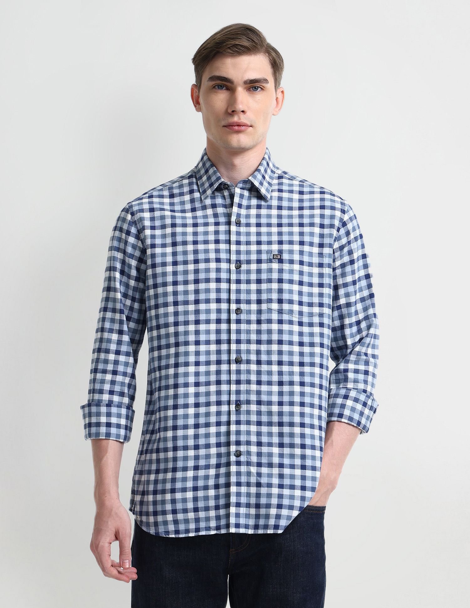 Arrow Sport Buffalo Check Cotton Shirt