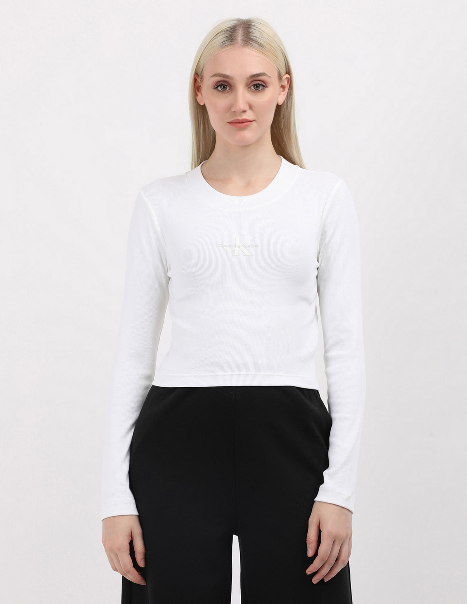 Buy Calvin Klein Jeans A- Ls Monogram Baby T-Shirt - NNNOW.com