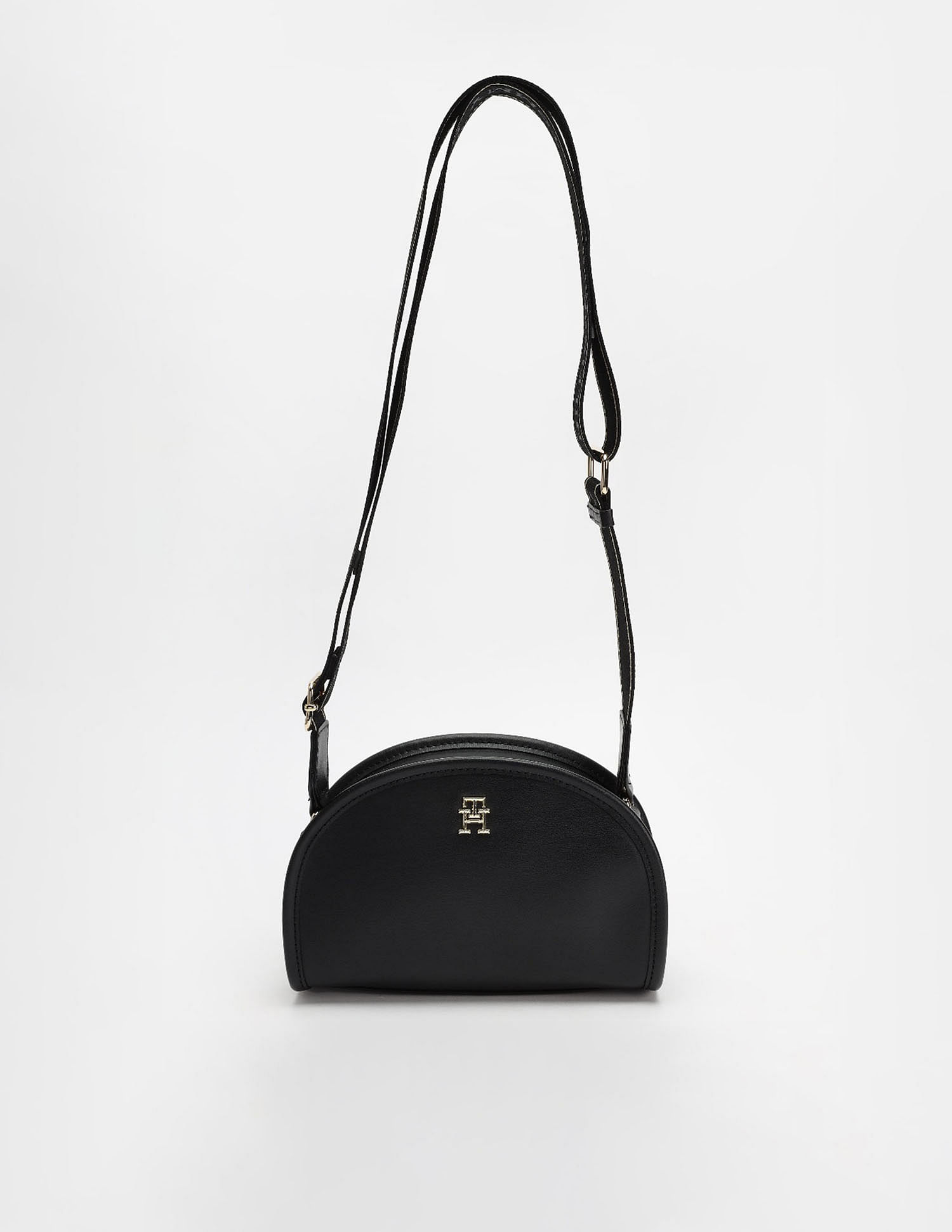 Tommy Hilfiger Solid Black PU Bag