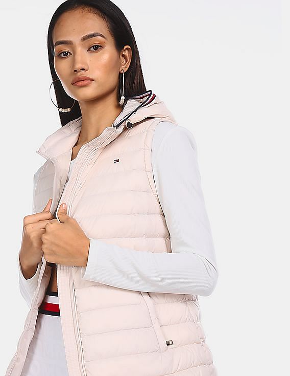 Tommy Hilfiger Womens Hooded Quilted Packable Jacket