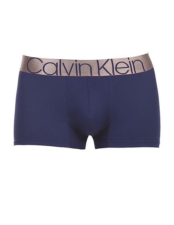 Buy Calvin Klein Underwear Men Navy Mid Rise Solid Trunks