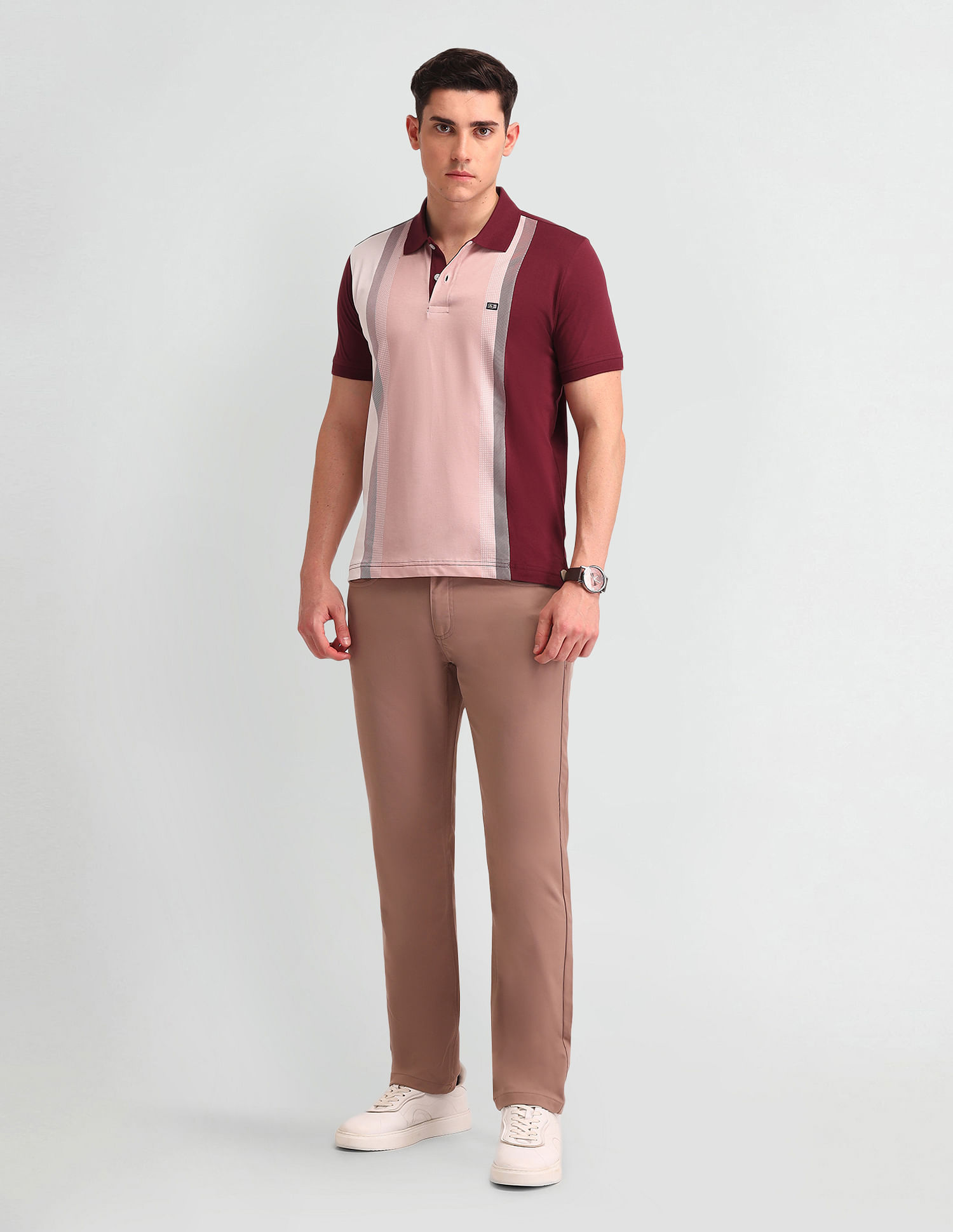 Arrow Sport Regular Fit Striped Polo Shirt