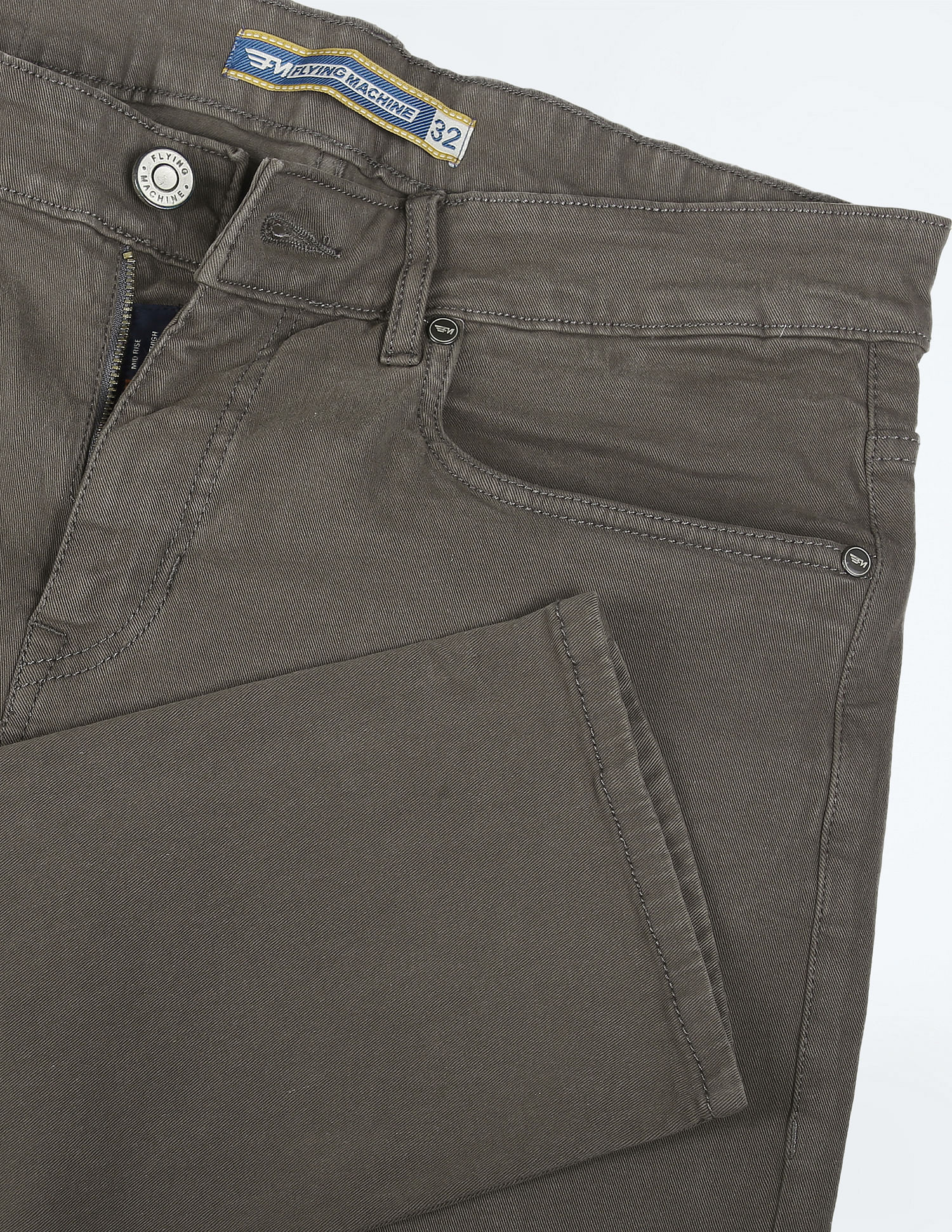 Flying Machine Slash Slim Tapered Fit Clean Look Jeans