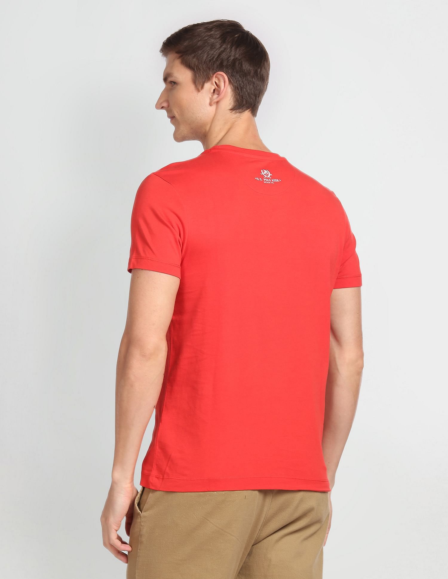 スラセンジャー メンズ Tシャツ トップス Plain Polo Shirt Mens Red