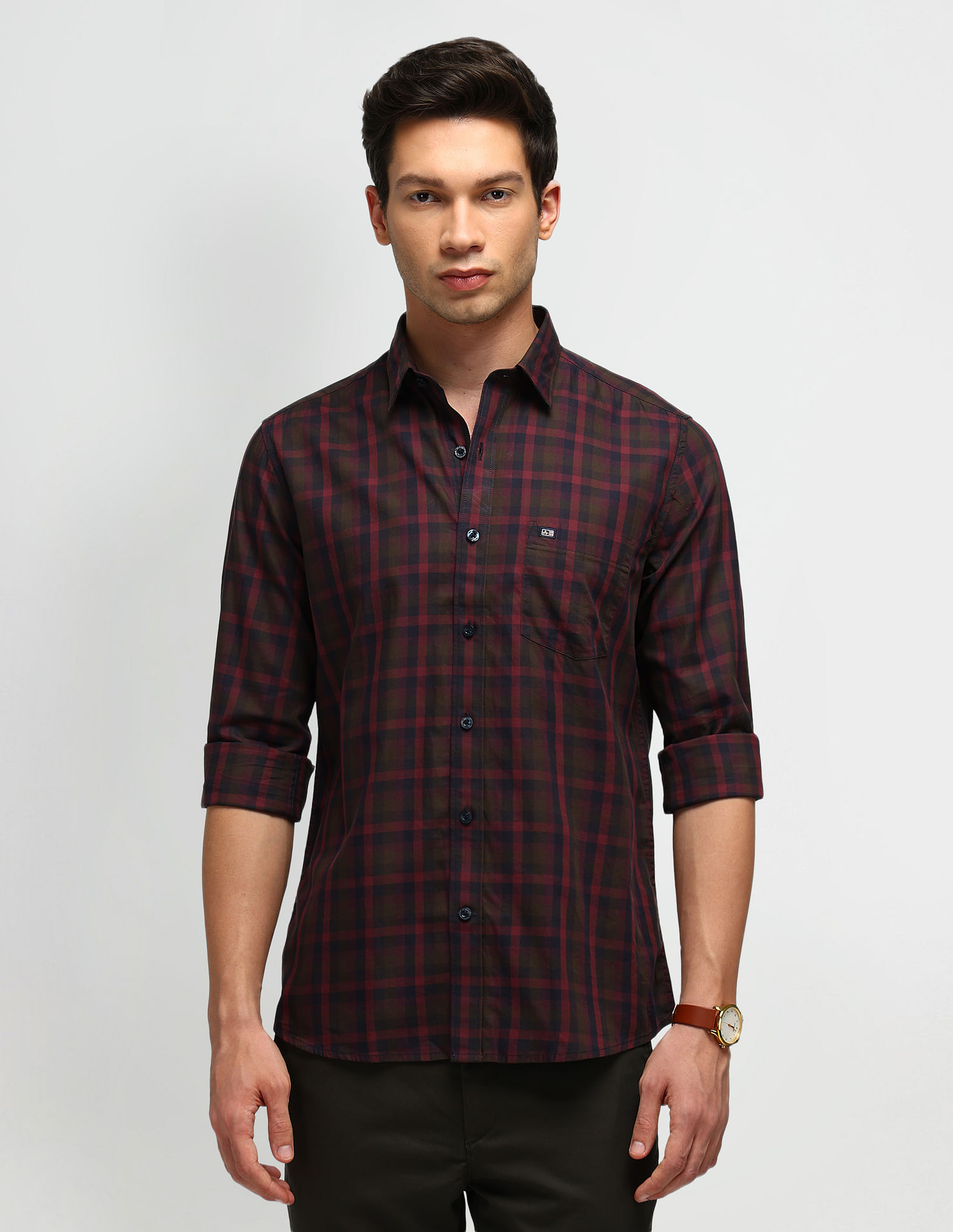 Arrow Sport Slim Fit Dupplin Checked Shirt
