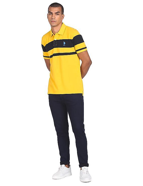 U.S. Polo Assn. Pique Striped Polo Shirt