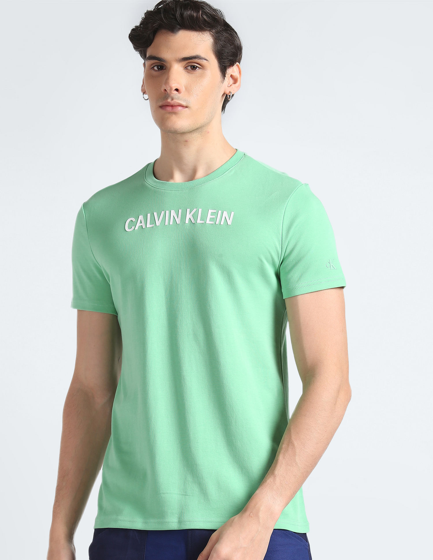 Buy Calvin Klein Jeans Brand Print Slim Fit T-Shirt - NNNOW.com