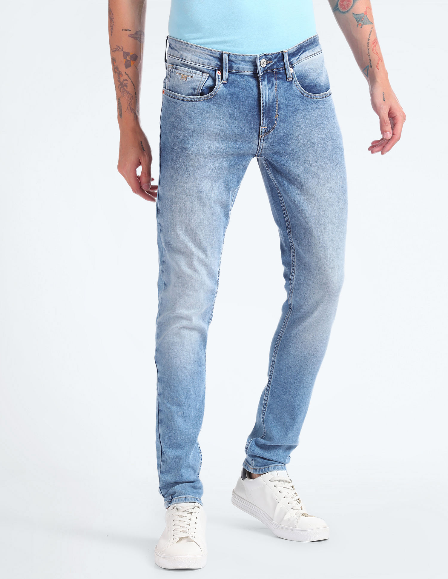 Flying Machine Jackson Super Skinny Stonewash Jeans