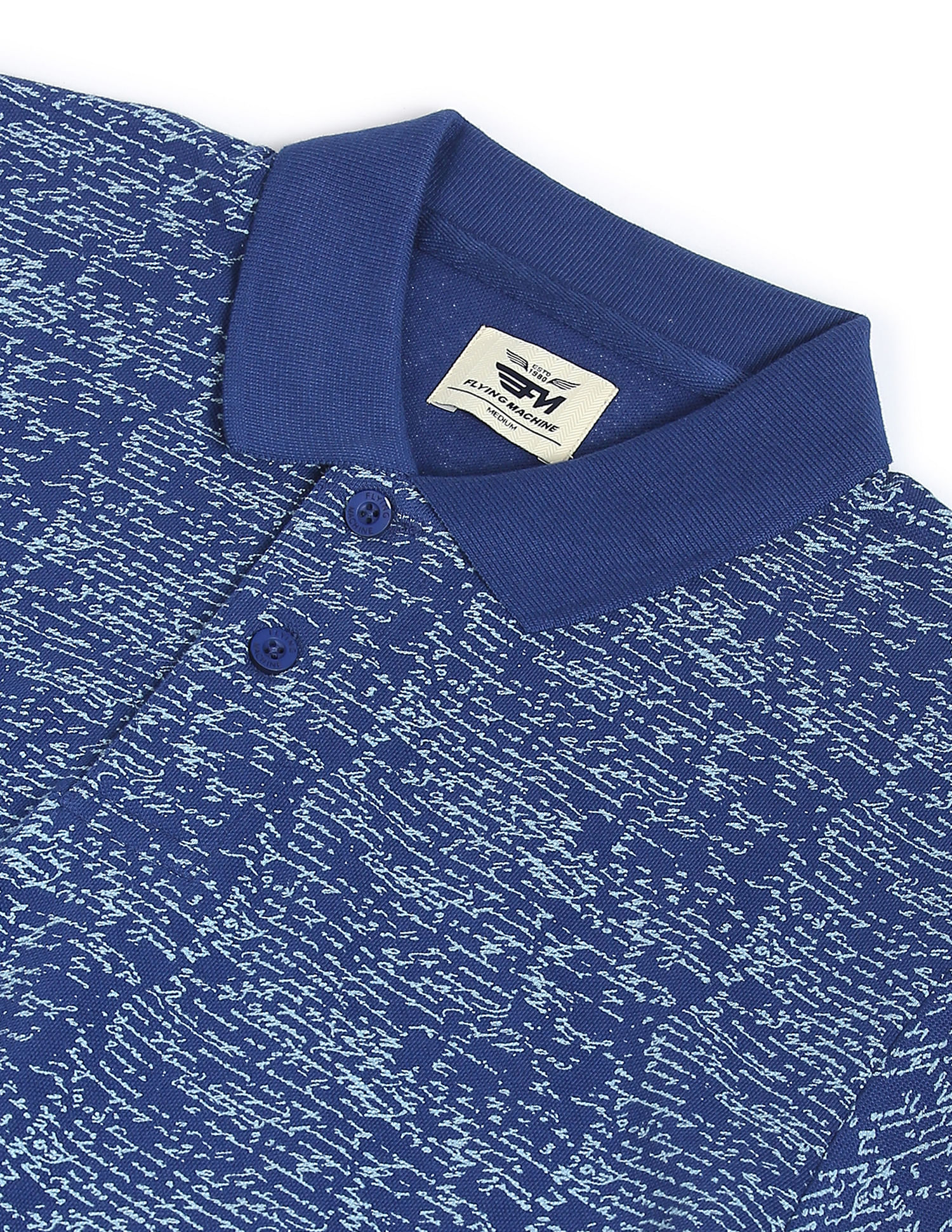 Flying Machine Typographic Print Polo Shirt