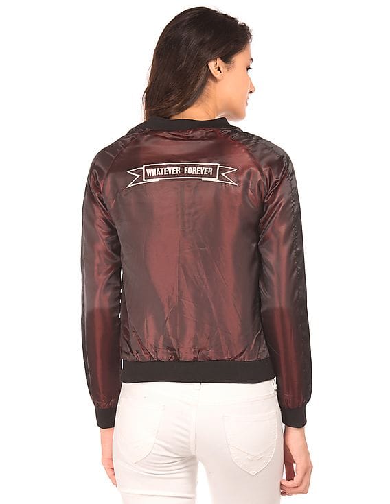 Buy Flying Machine Women Embroidered Bomber Jacket