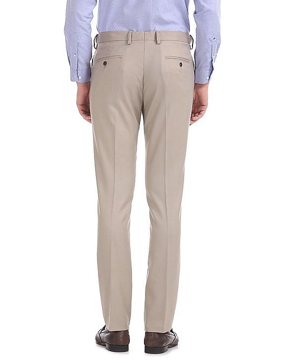 Buy Arrow Men's Jackson Skinny Fit Solid Autoflex Trousers (ASAFTR2521_Navy  at Amazon.in