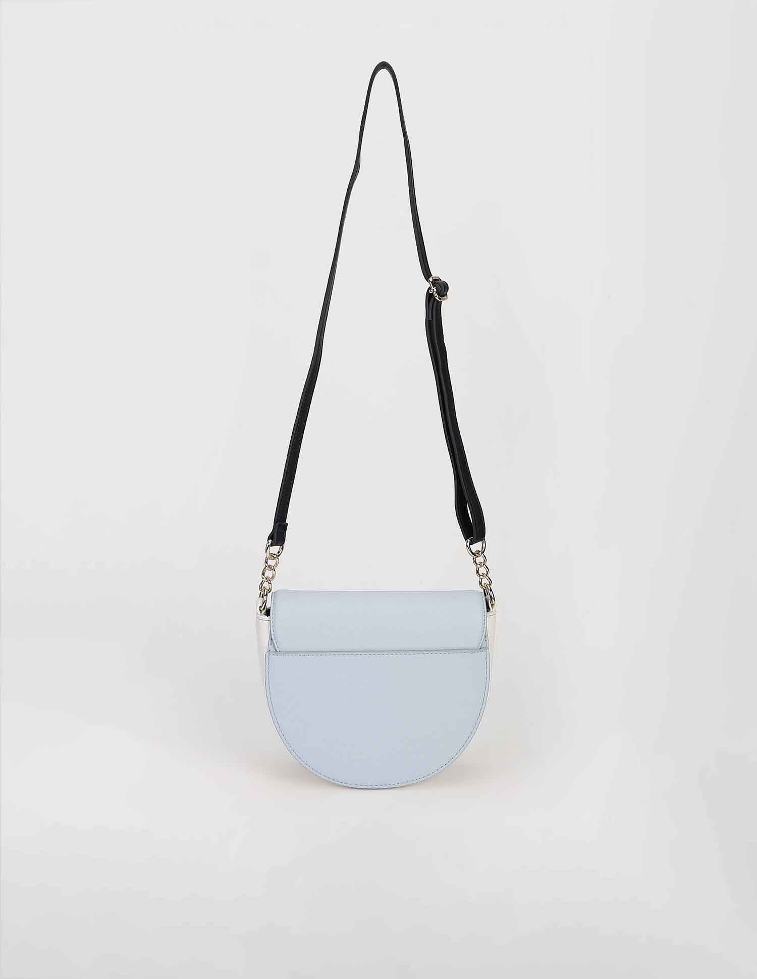 Tommy Hilfiger Solid Blue PU Sling Bags
