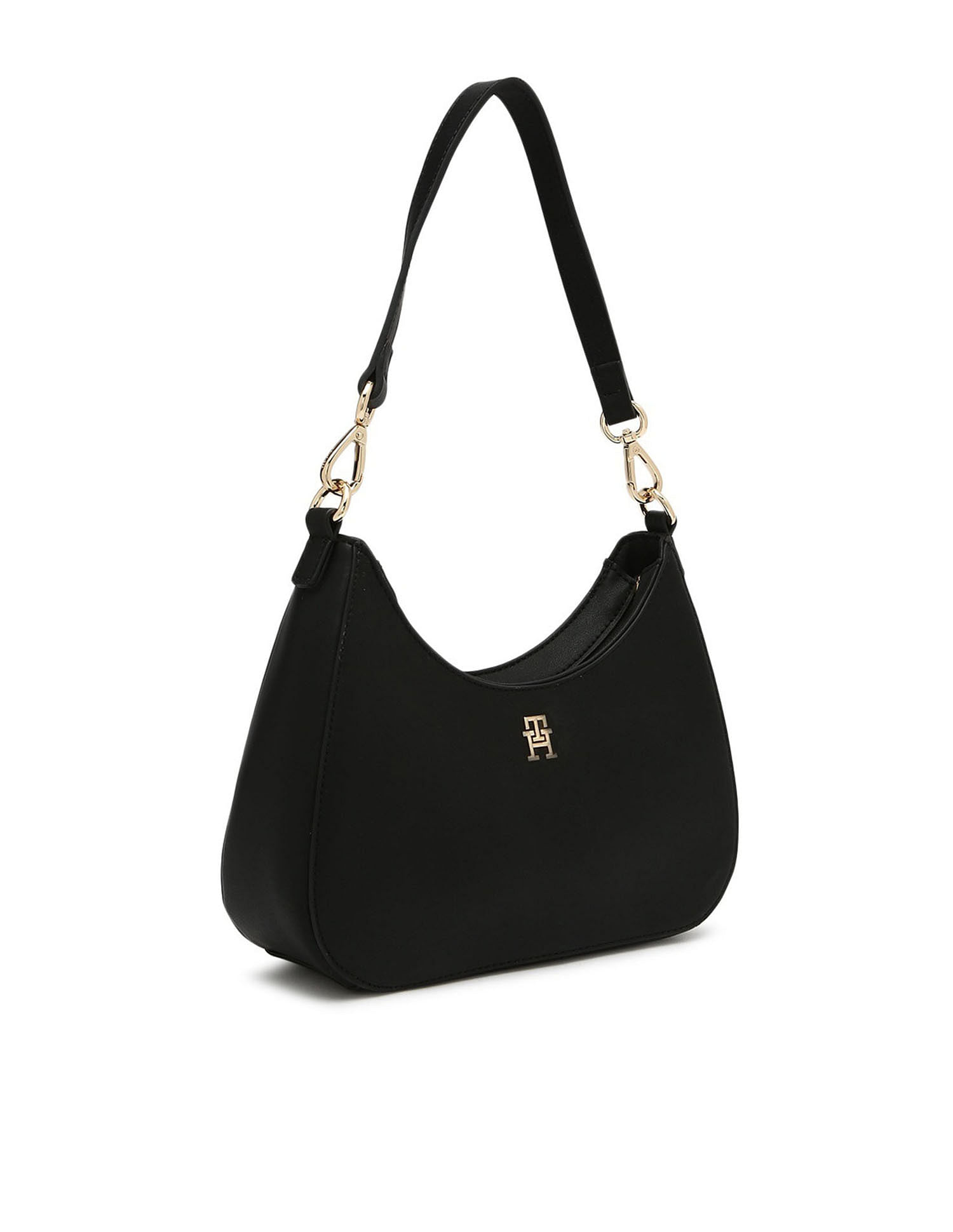Tommy Hilfiger Solid Black PU Bag