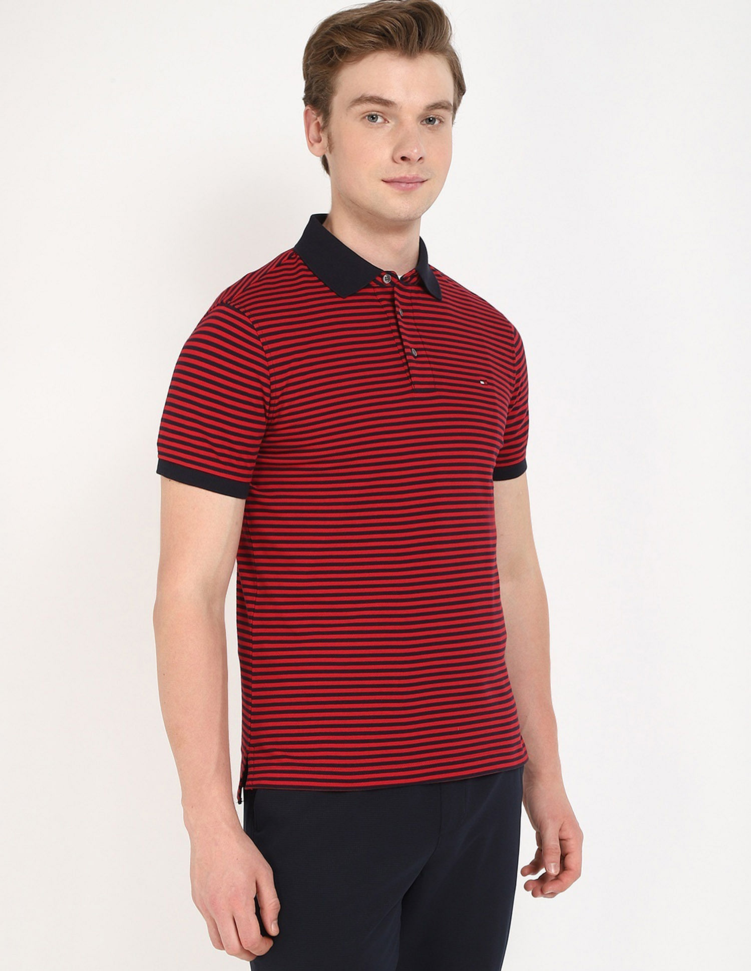 Tommy Hilfiger Striped Slim-Fit Cotton T-Shirt