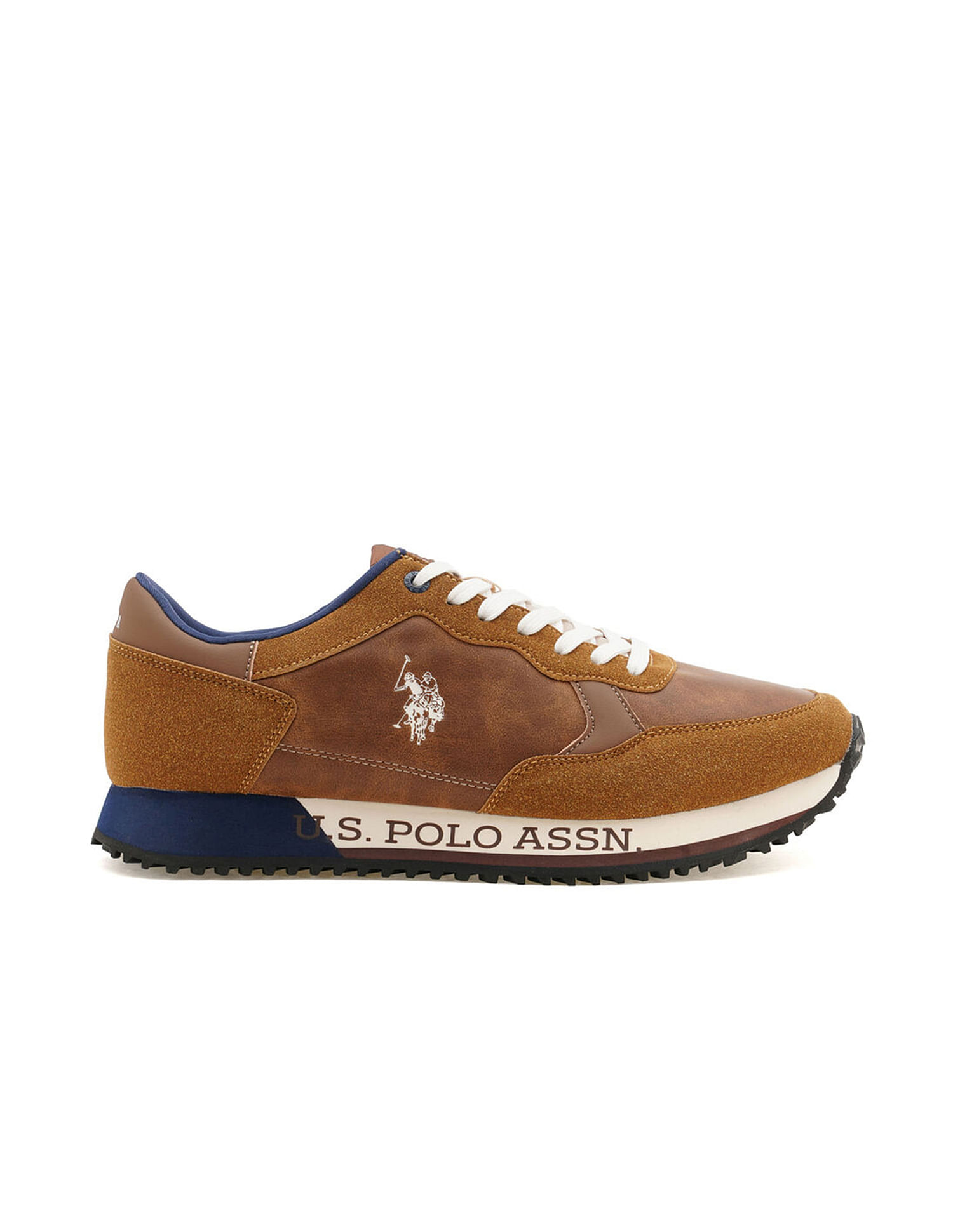 U.S. Polo Assn. Men Caspian Tan Retro Joggers Sneakers