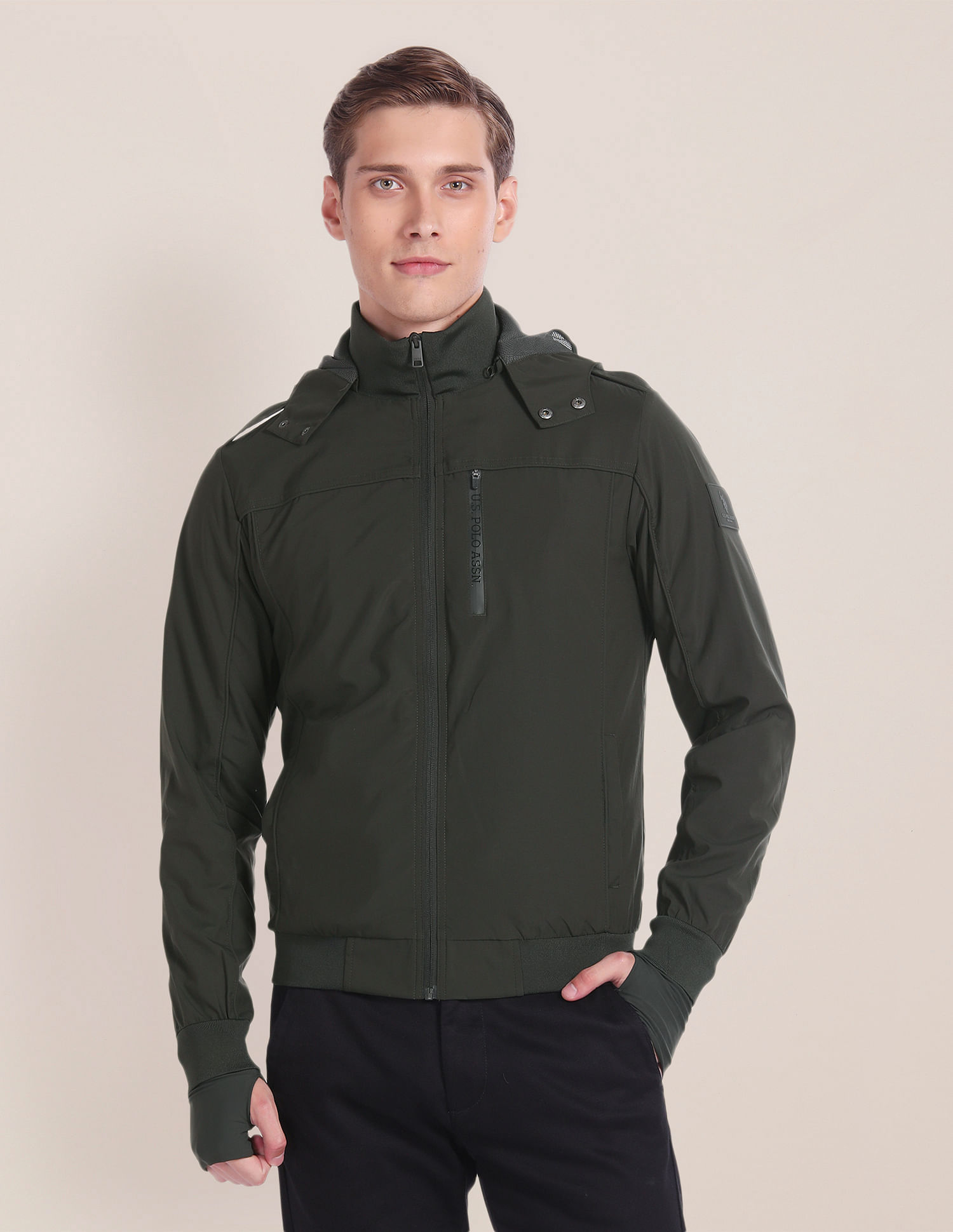 U.S. Polo Assn. Detachable Neck Pillow Traveller Jacket