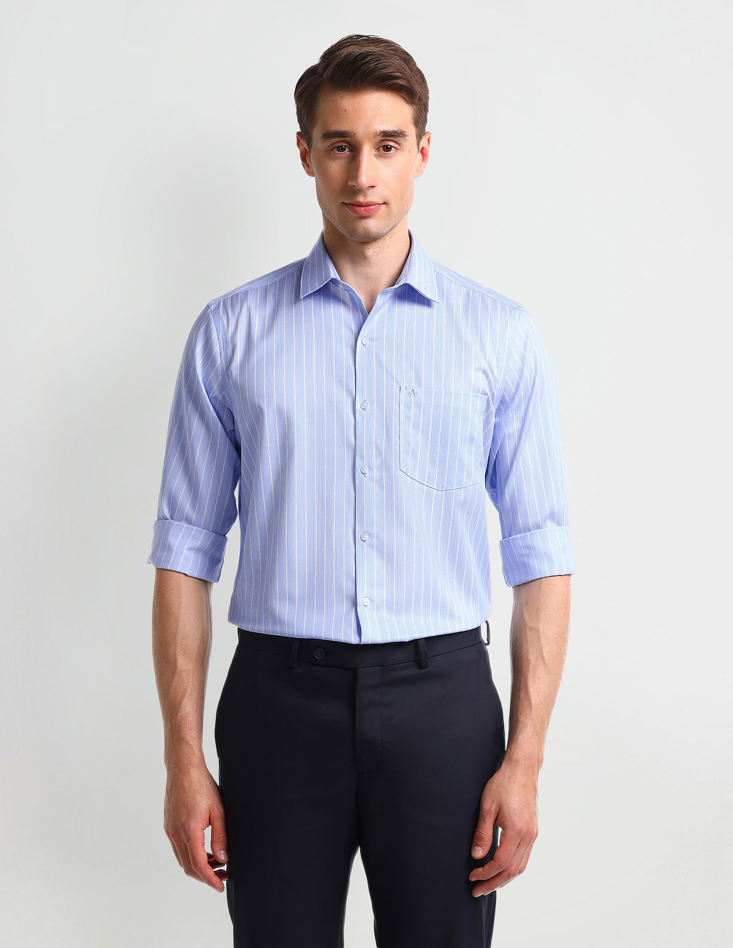 Arrow Liberty Classic Fit Pinstriped Shirt