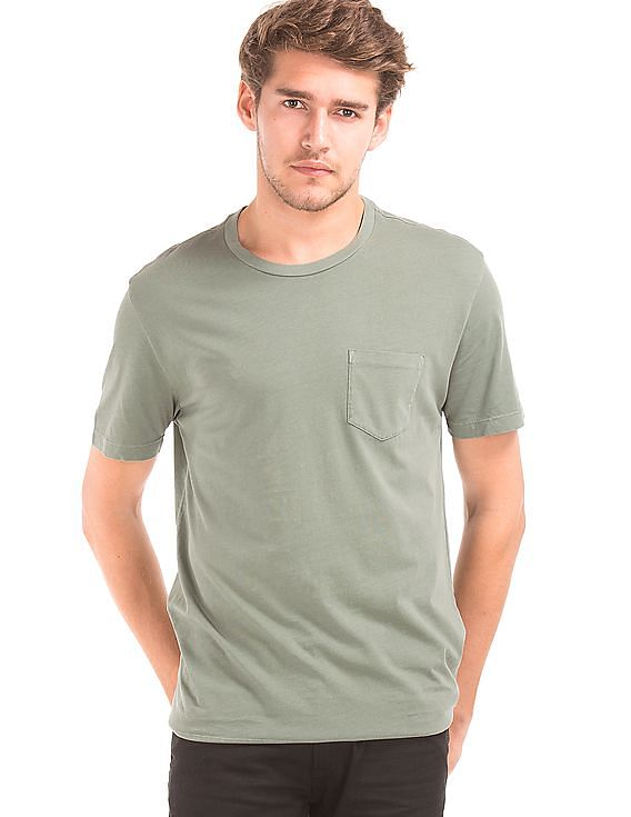 Buy GAP Men Men Green Vintage Wash T Shirt NNNOW