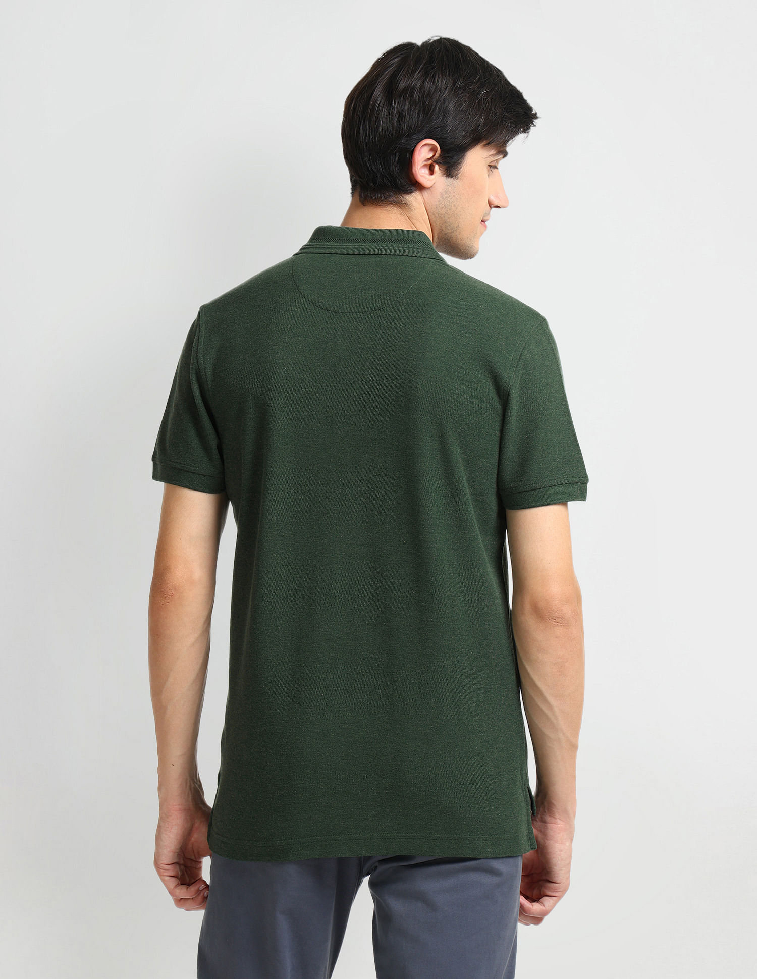 Arrow Sports Chest Pocket Heathered Polo Shirt