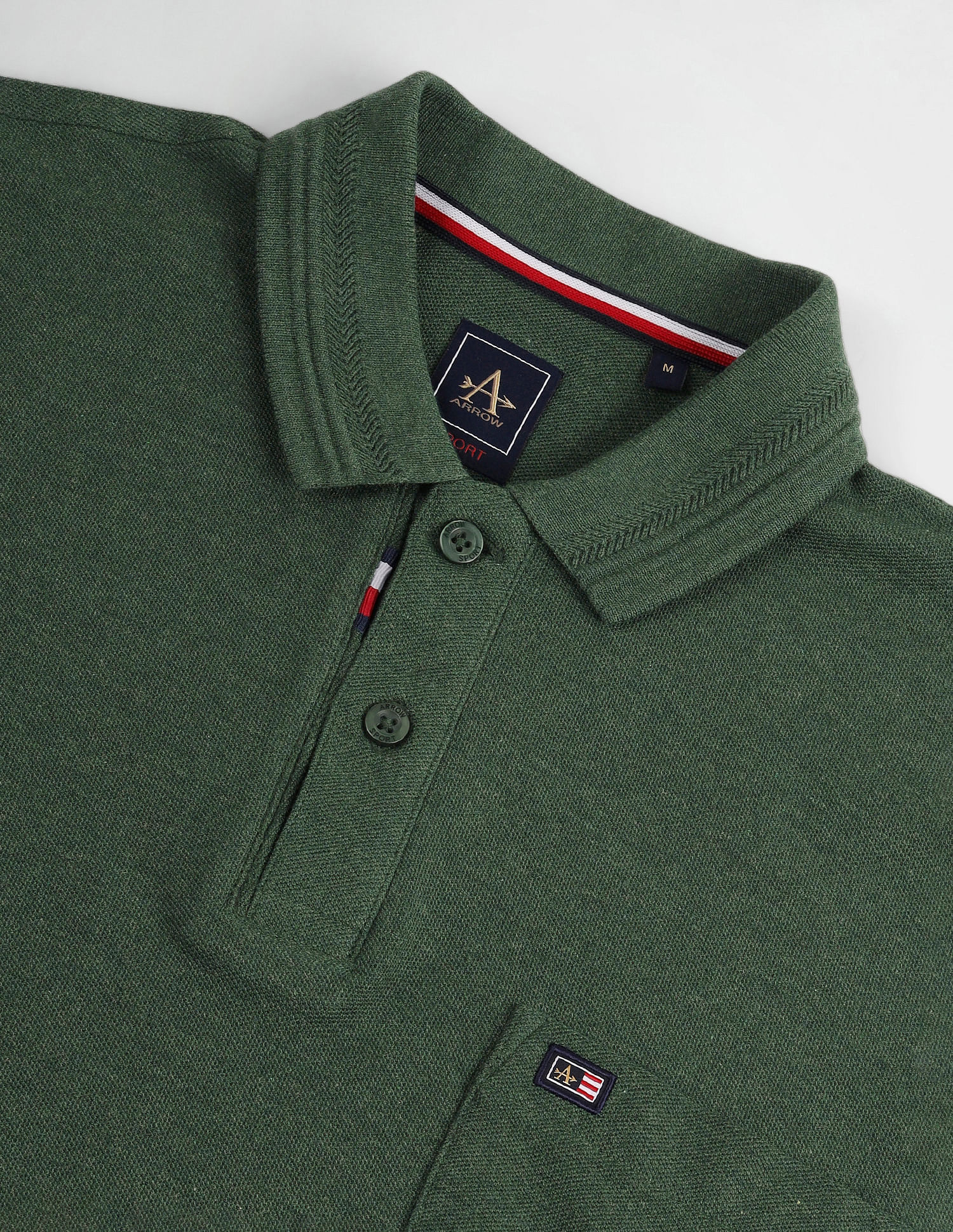 Arrow Sports Chest Pocket Heathered Polo Shirt