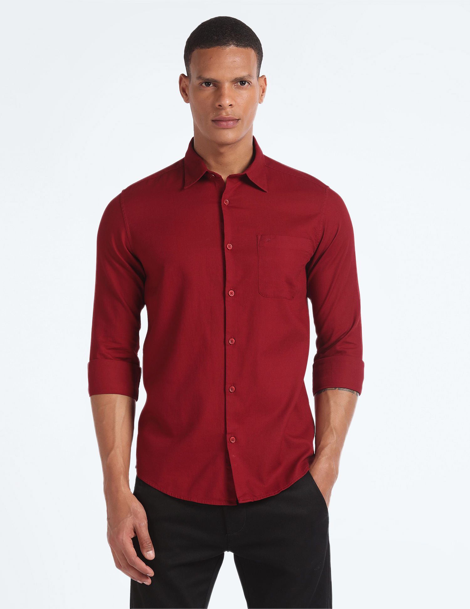 Flying Machine Cotton Slim Fit Shirt