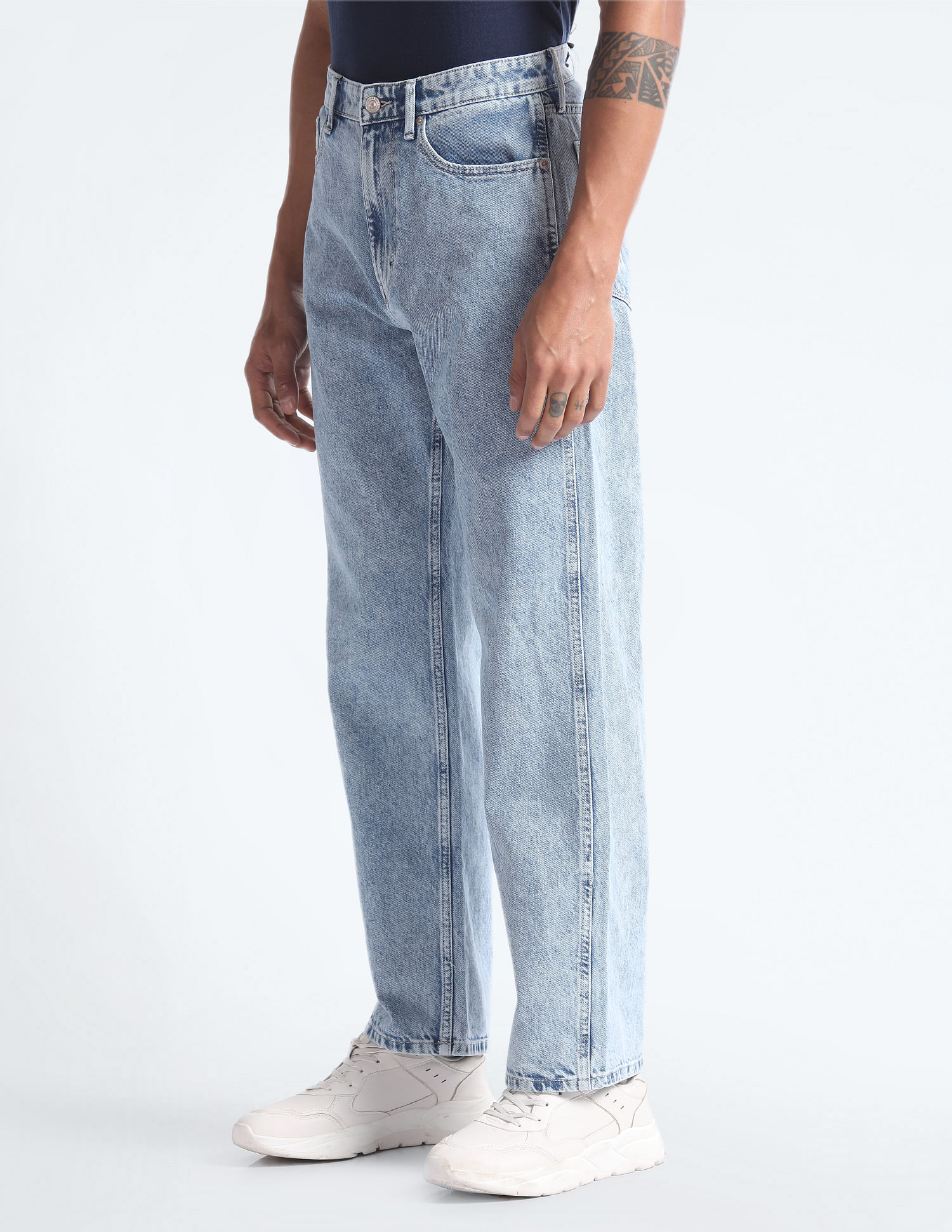 Flying Machine Cobain 90s Loose Fit Rinsed Jeans