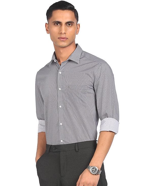 Buy Arrow Men Charcoal And Navy 