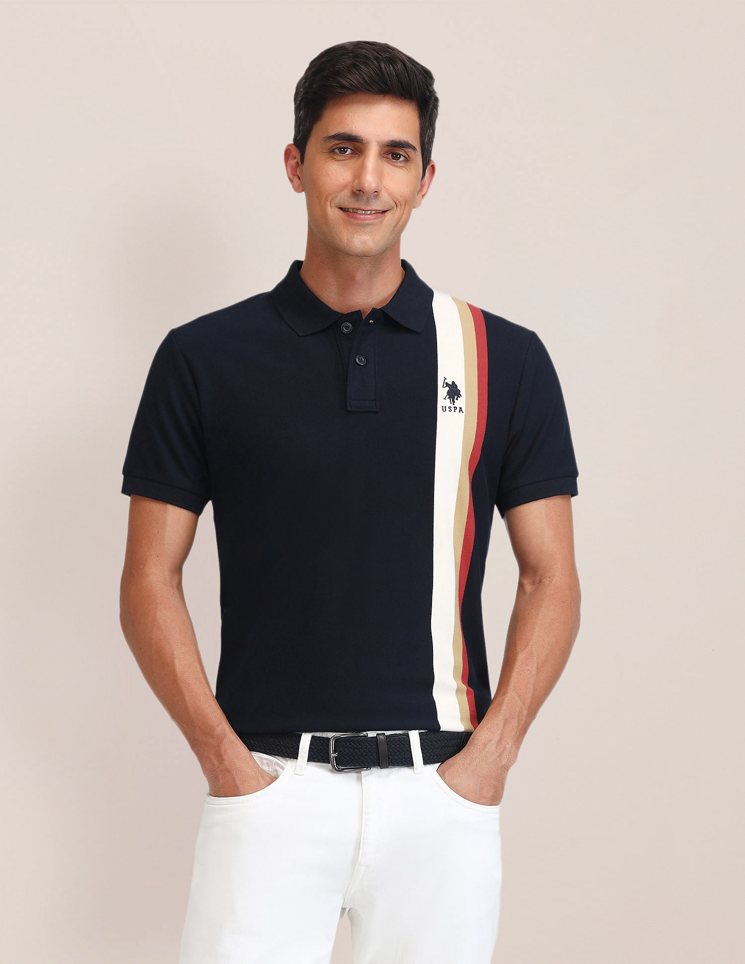 U.S. Polo Assn. Slim Fit Striped Polo Shirt