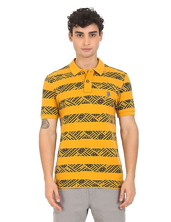 U.S. Polo Assn. Denim Co. Printed Cotton Polo Shirt