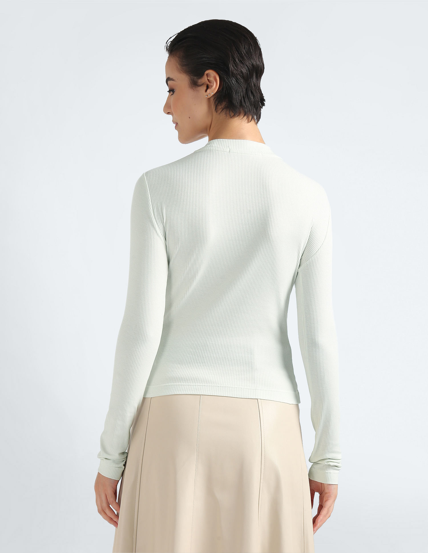 Calvin Klein Seaming Ribbed Slim Fit T-Shirt